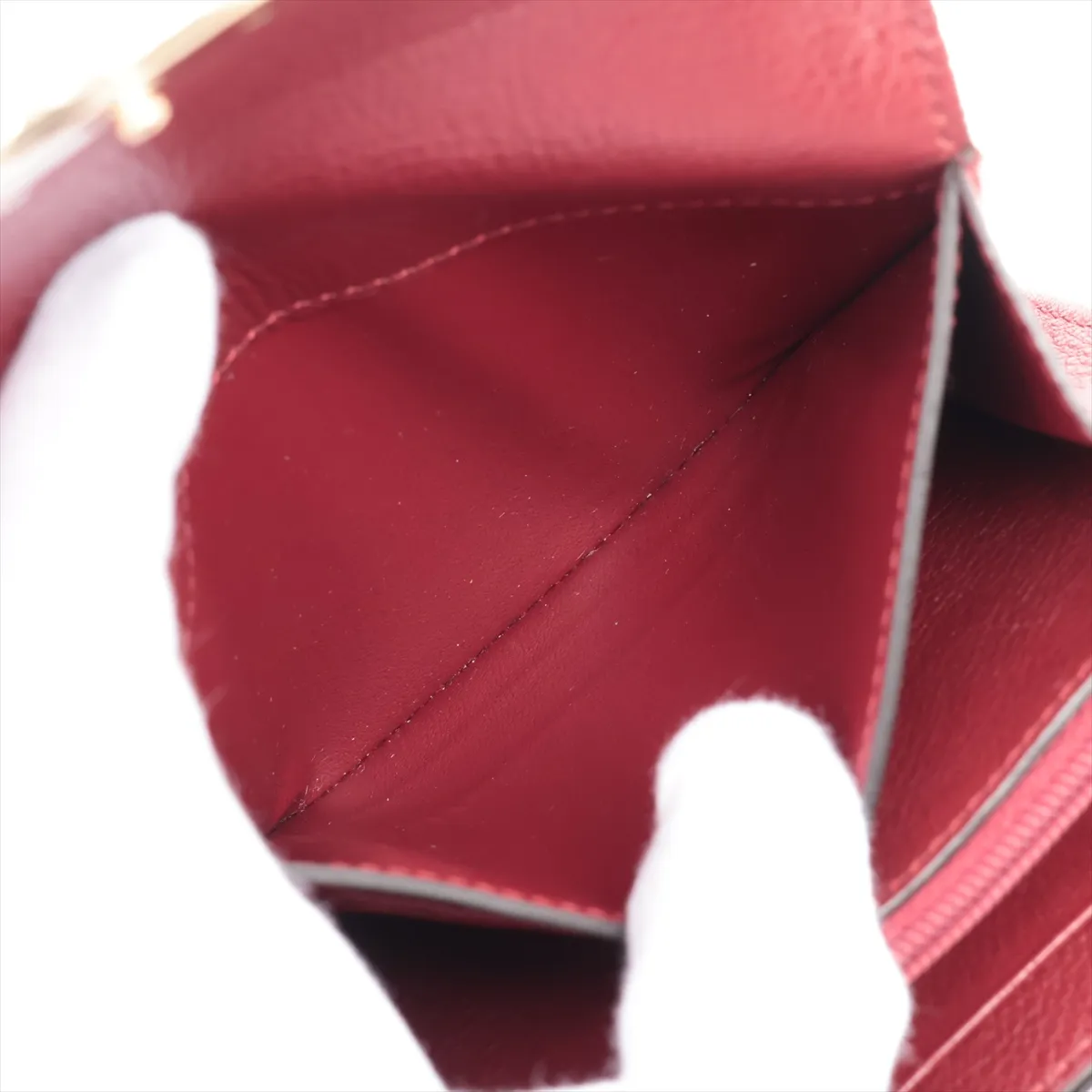 C de Cartier Leather Compact Wallet Red — view 5