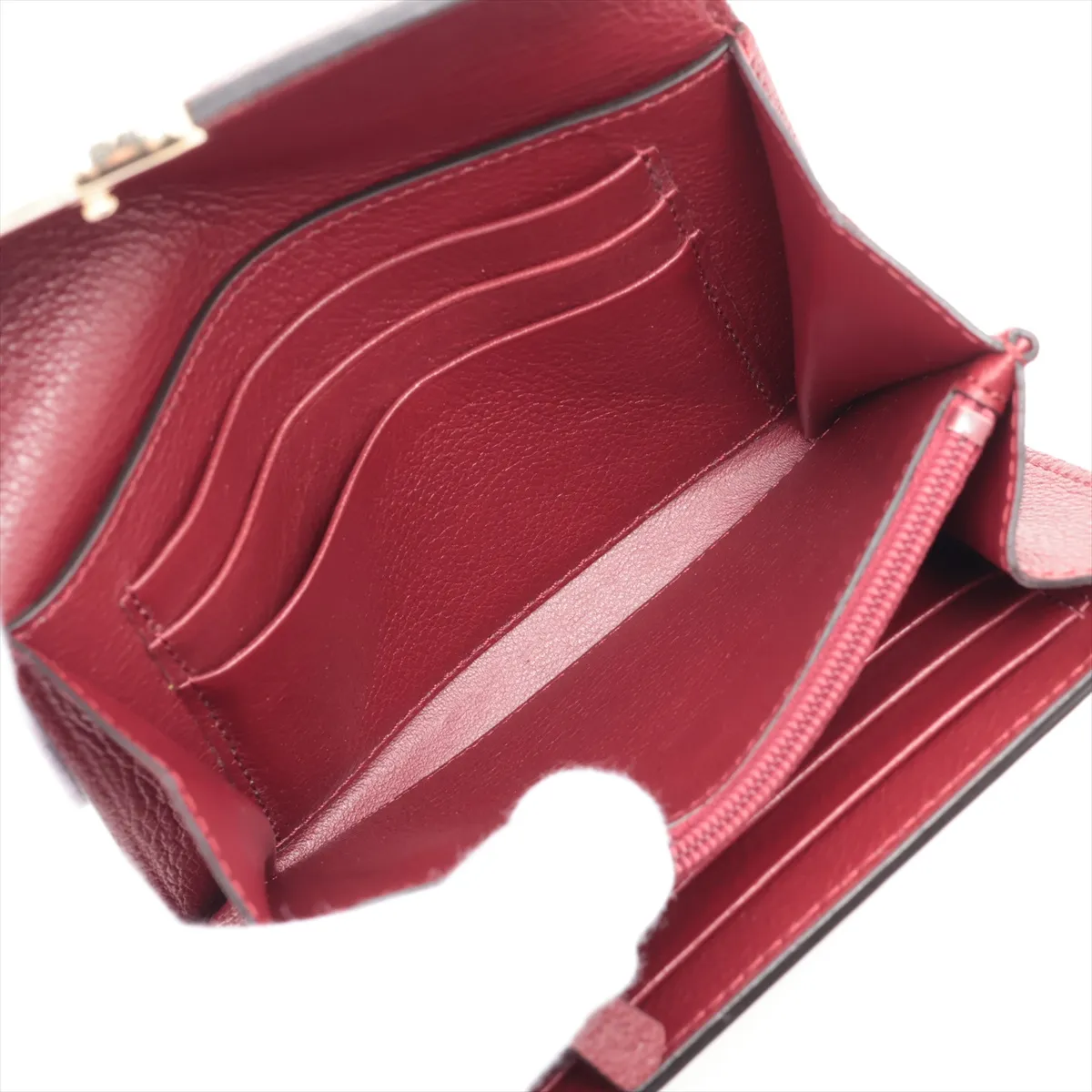 C de Cartier Leather Compact Wallet Red — view 6