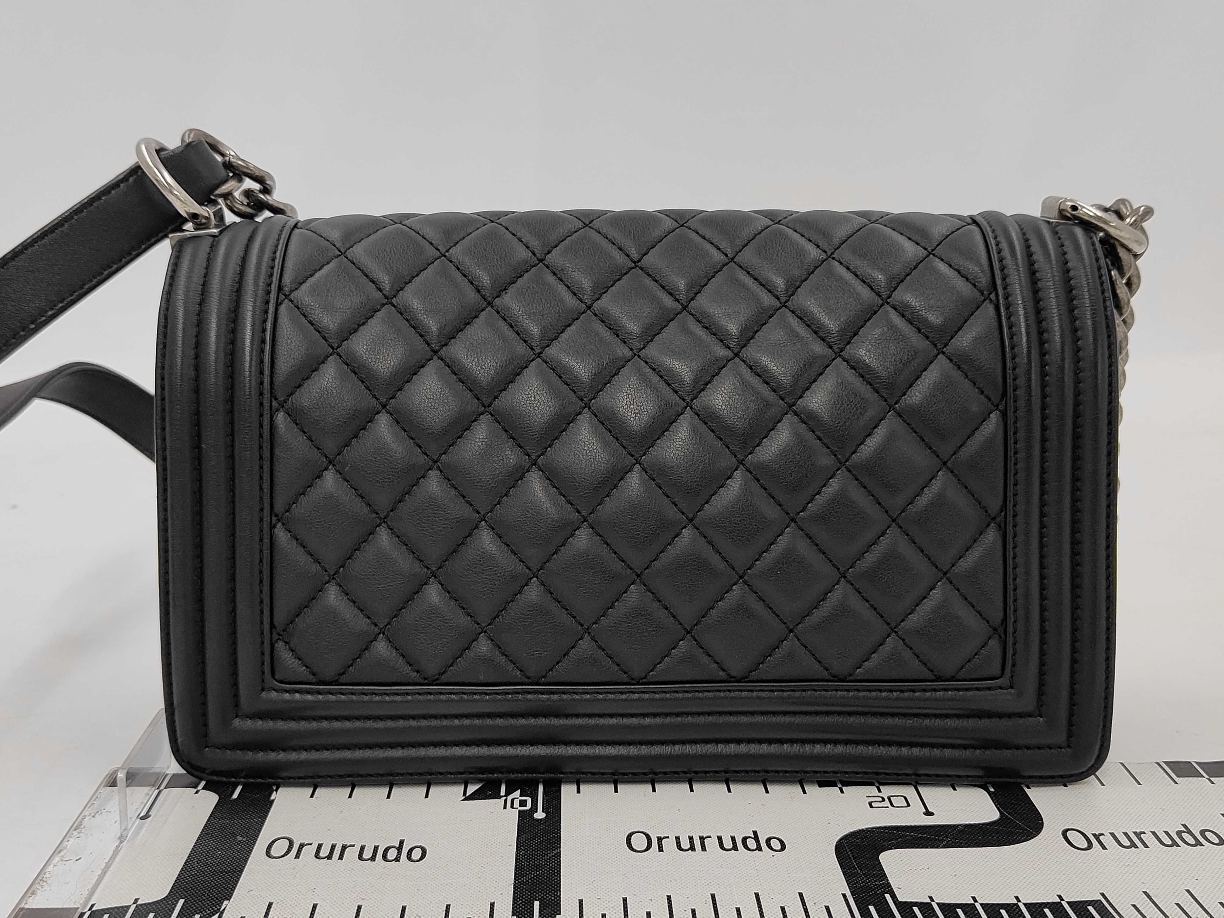 Boy Chanel 25 Lambskin Plate Shoulder Bag — view 2