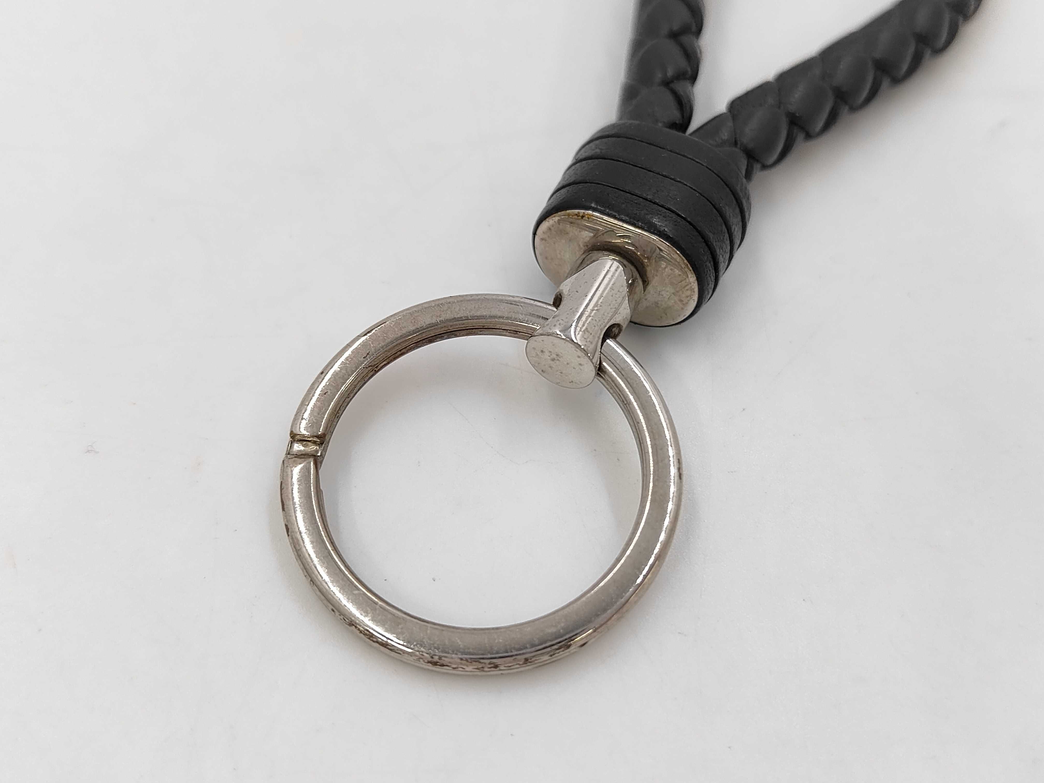 Intrecciato Keyring, Black Key Case — view 4