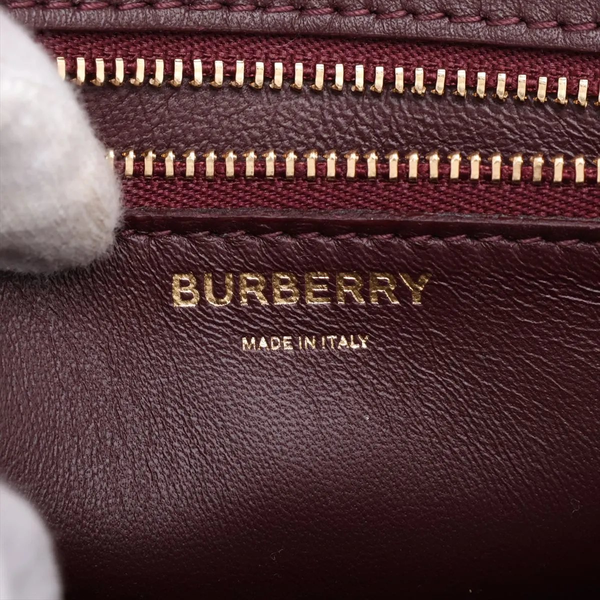 TB Leather Chain Shoulder Bag, Bordeaux — view 11