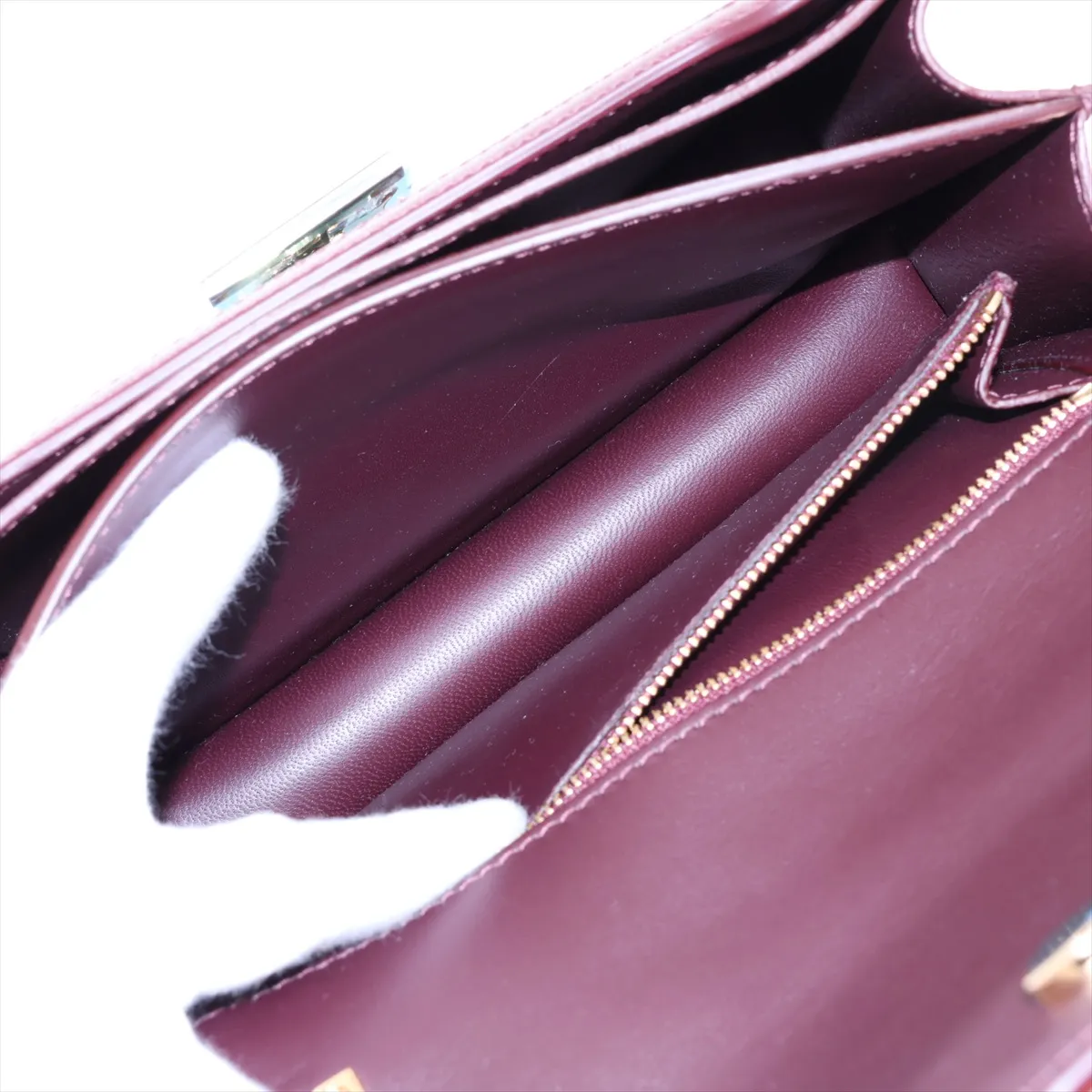 TB Leather Chain Shoulder Bag, Bordeaux — view 8