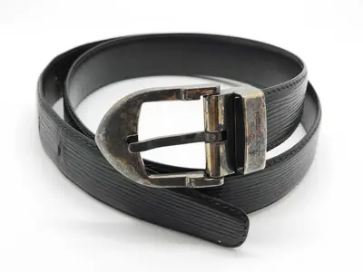 Epi Leather Belt with Silver Hardware