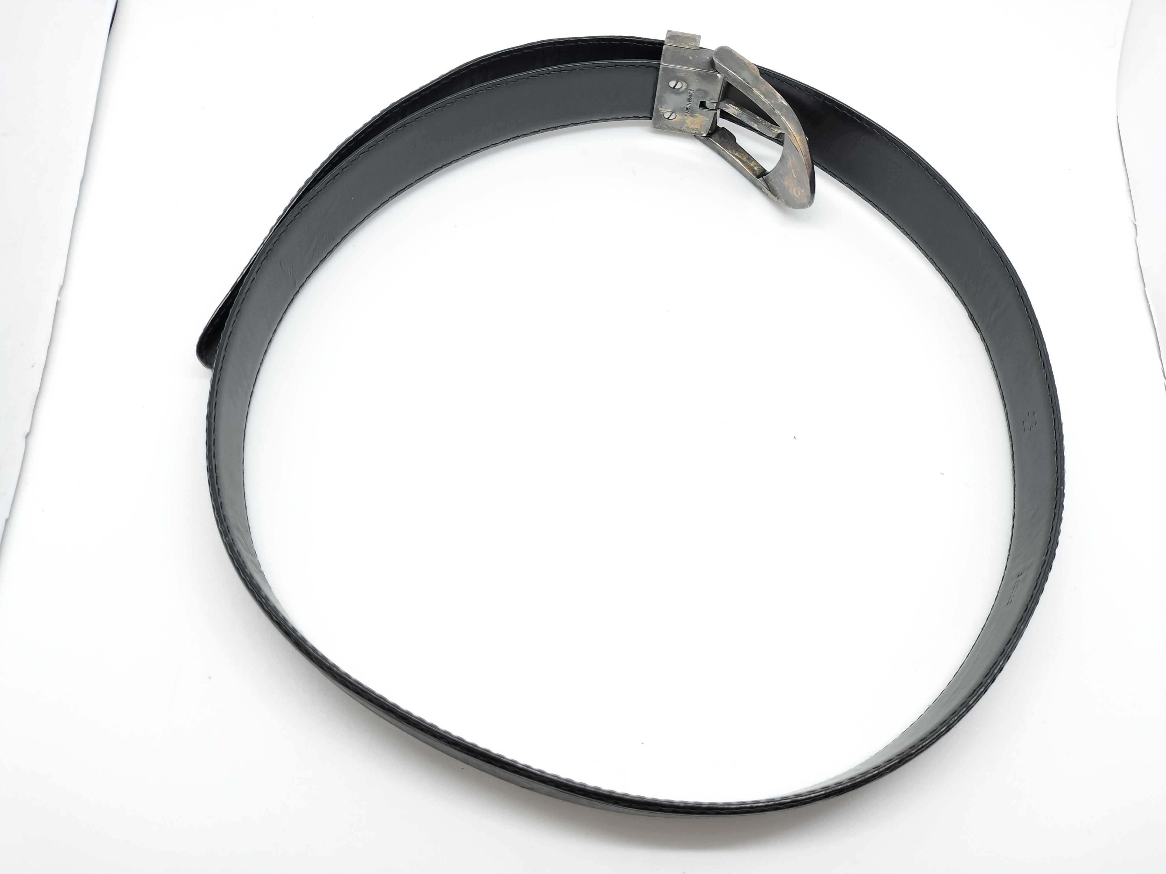 Epi Leather Belt with Silver Hardware — view 3