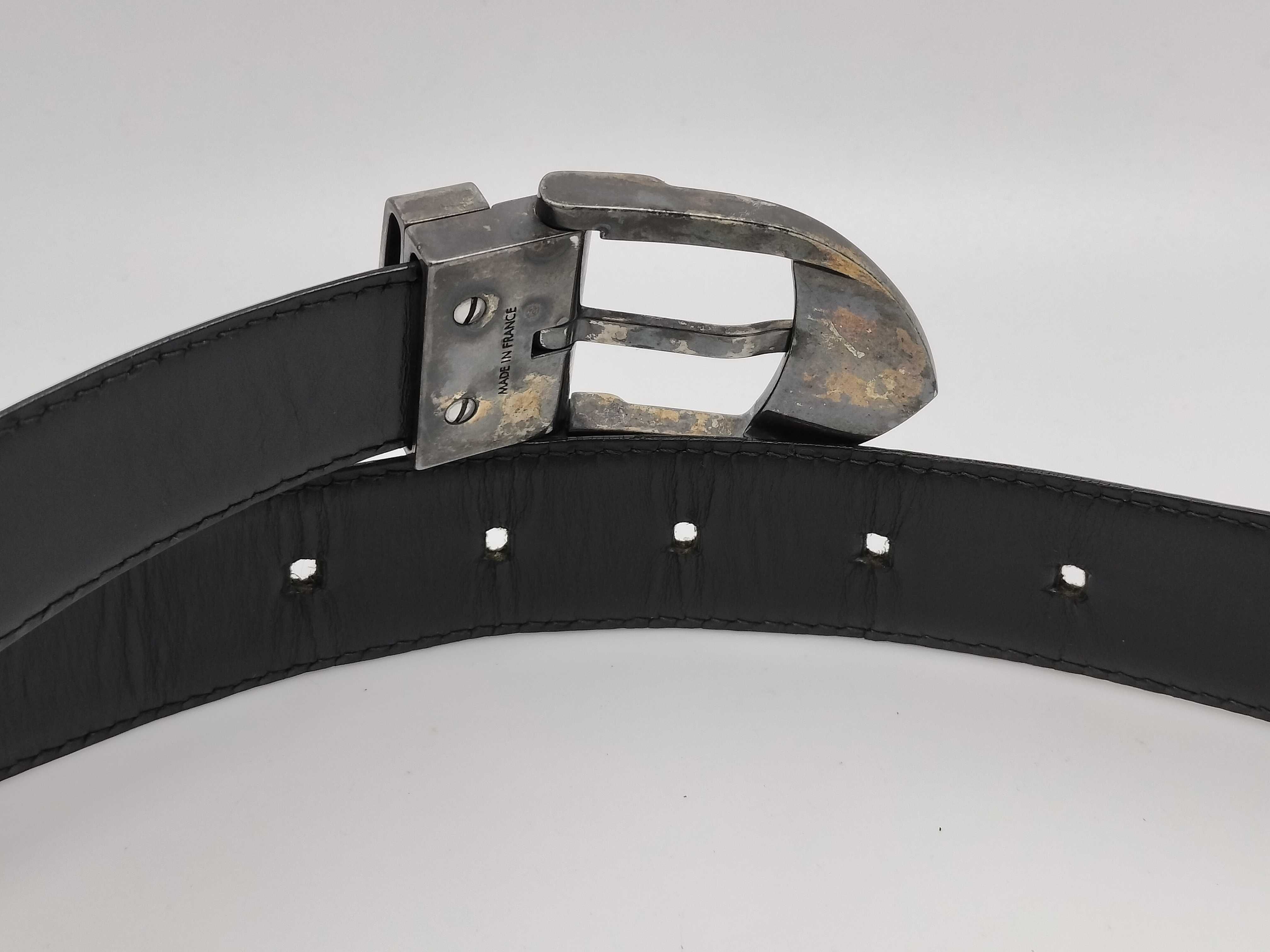 Epi Leather Belt with Silver Hardware — view 4