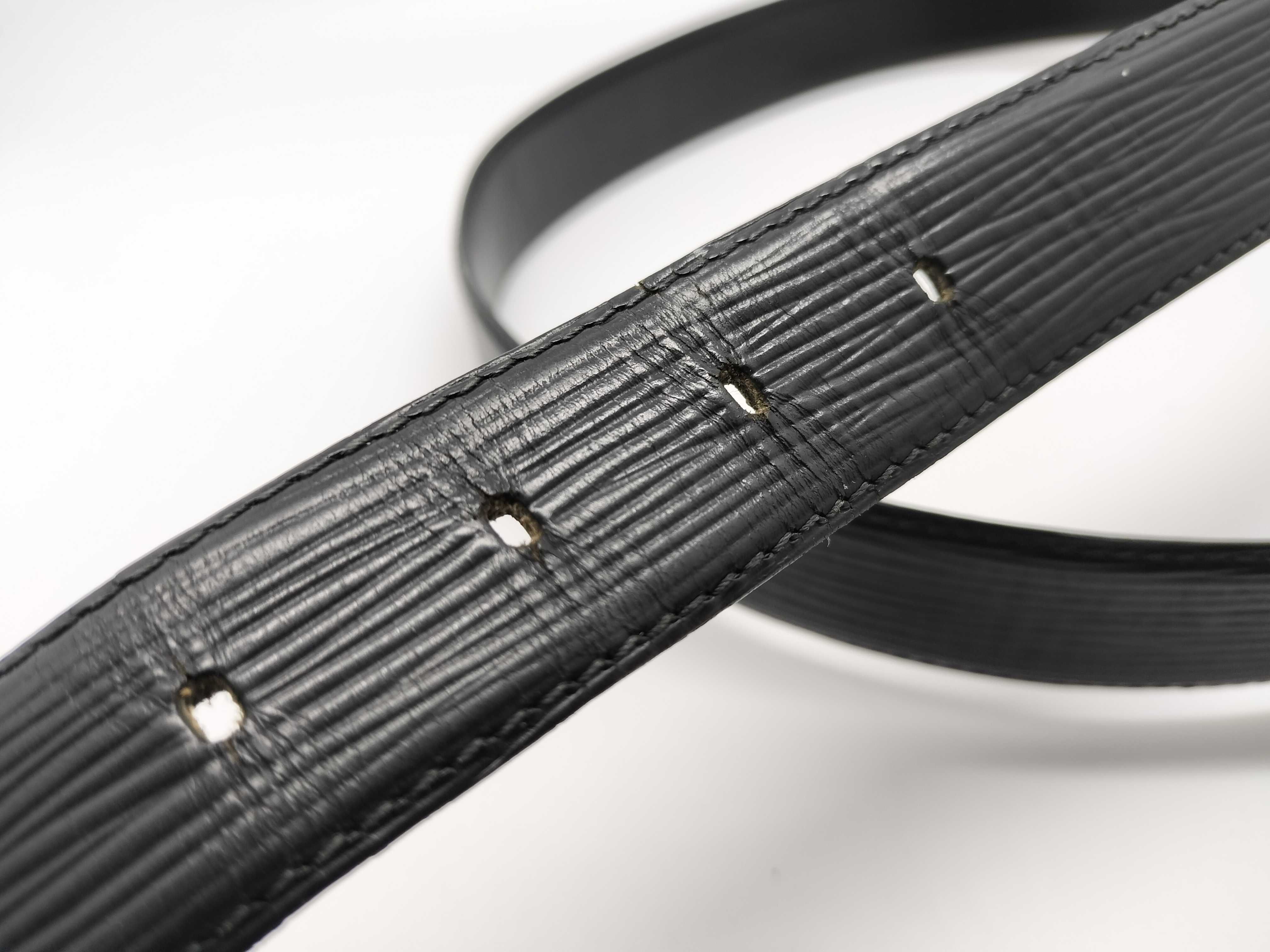 Epi Leather Belt with Silver Hardware — view 7