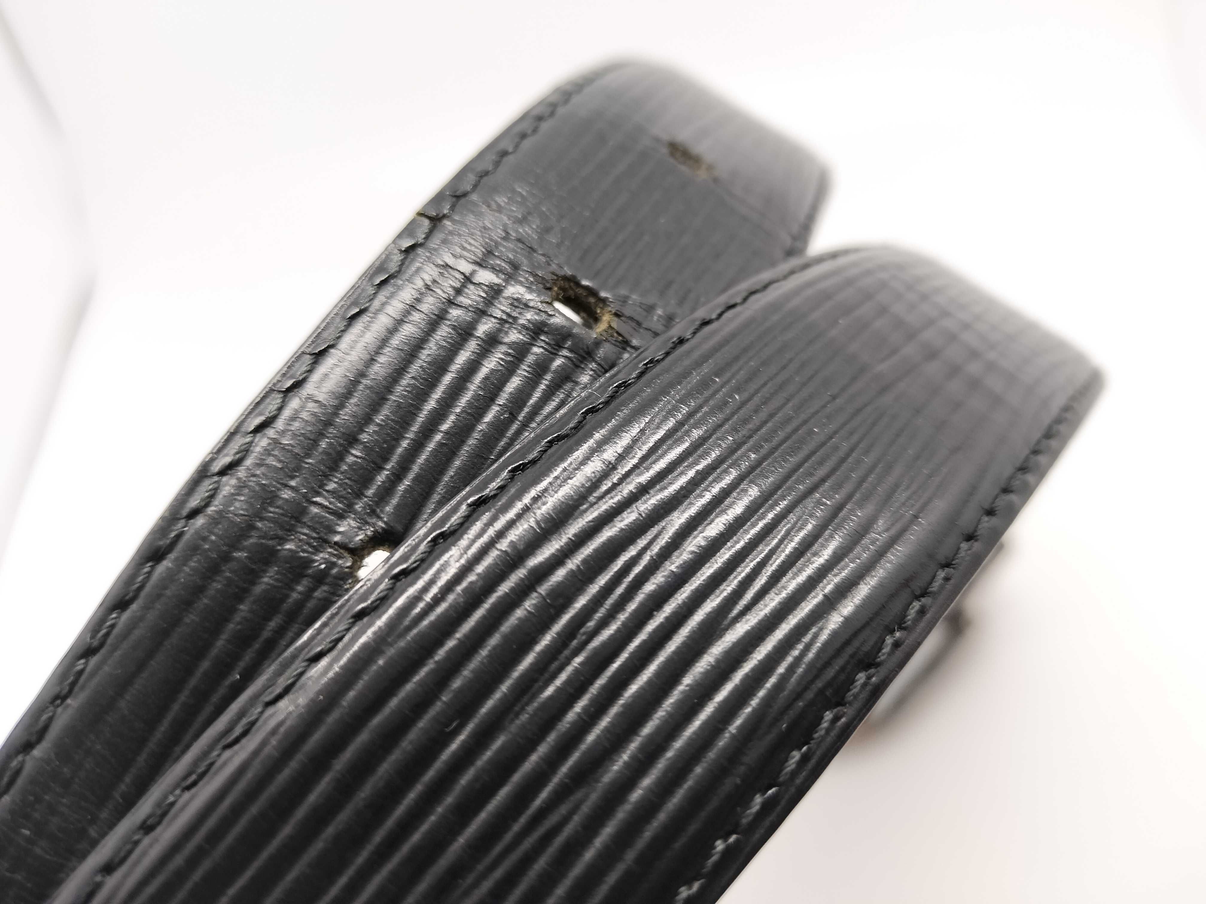 Epi Leather Belt with Silver Hardware — view 9