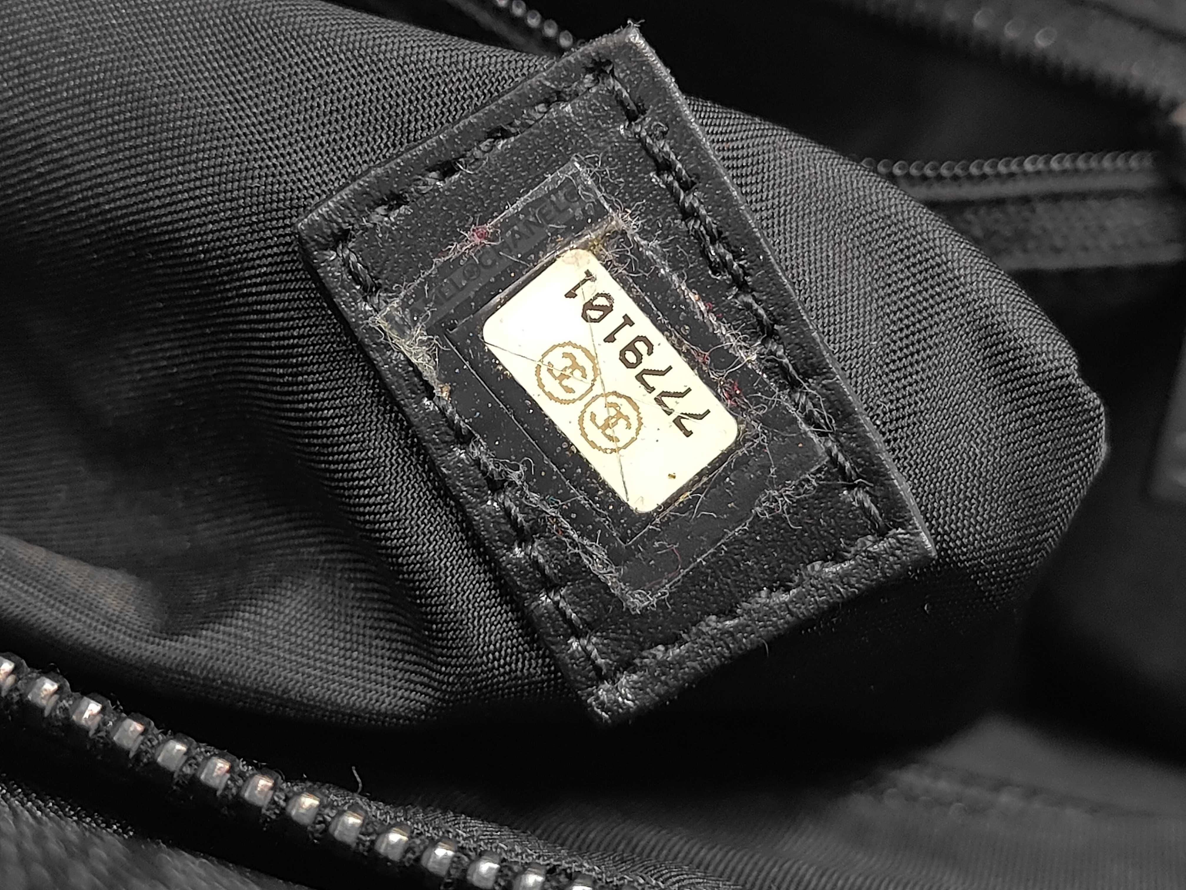 New Travel Line Nylon x Leather Tote Bag, Black with Silver Hardware — view 11
