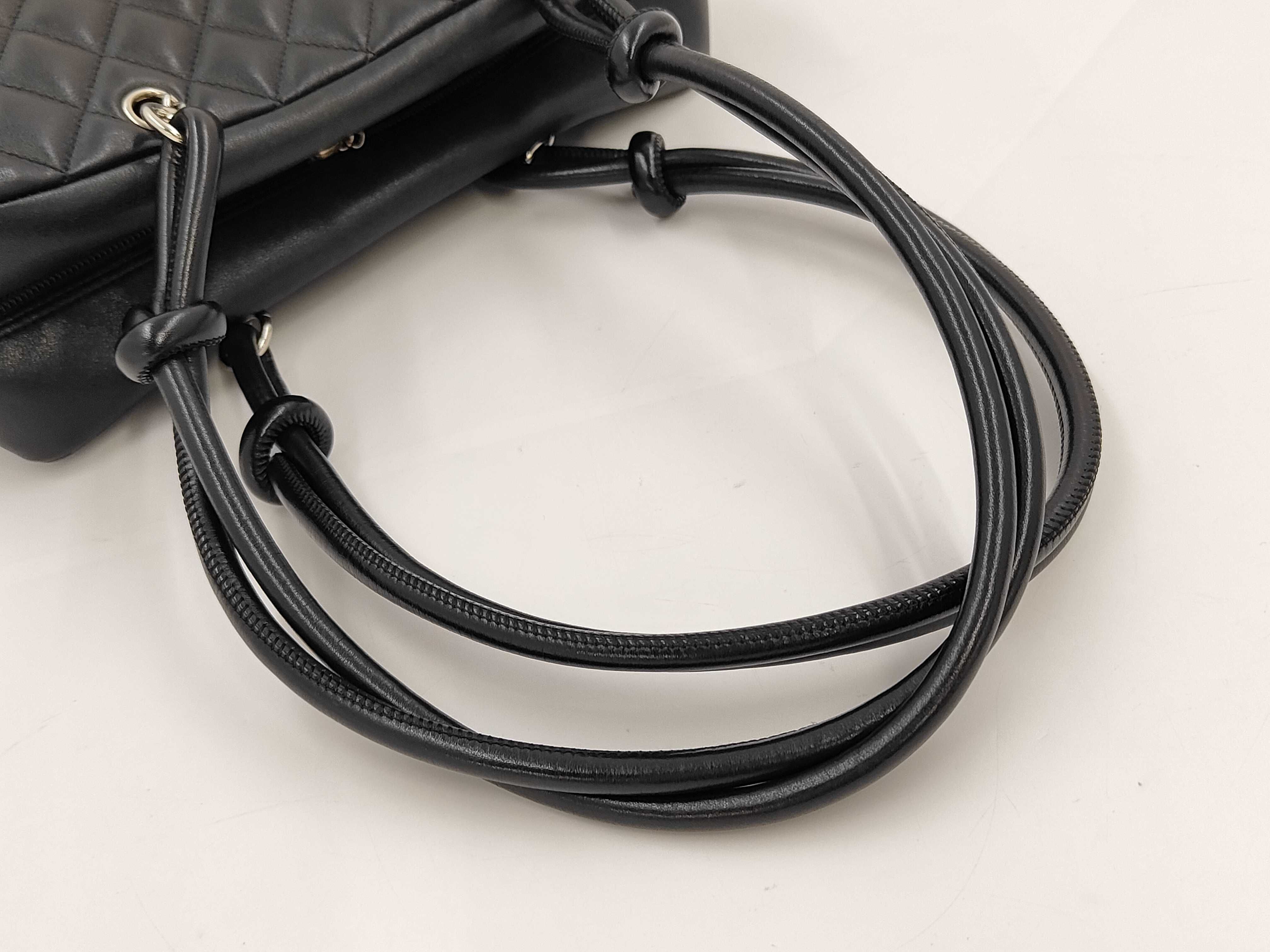 Cambon Line Shoulder Bag Bowling Bag Black Serial Seal Handbag — view 5