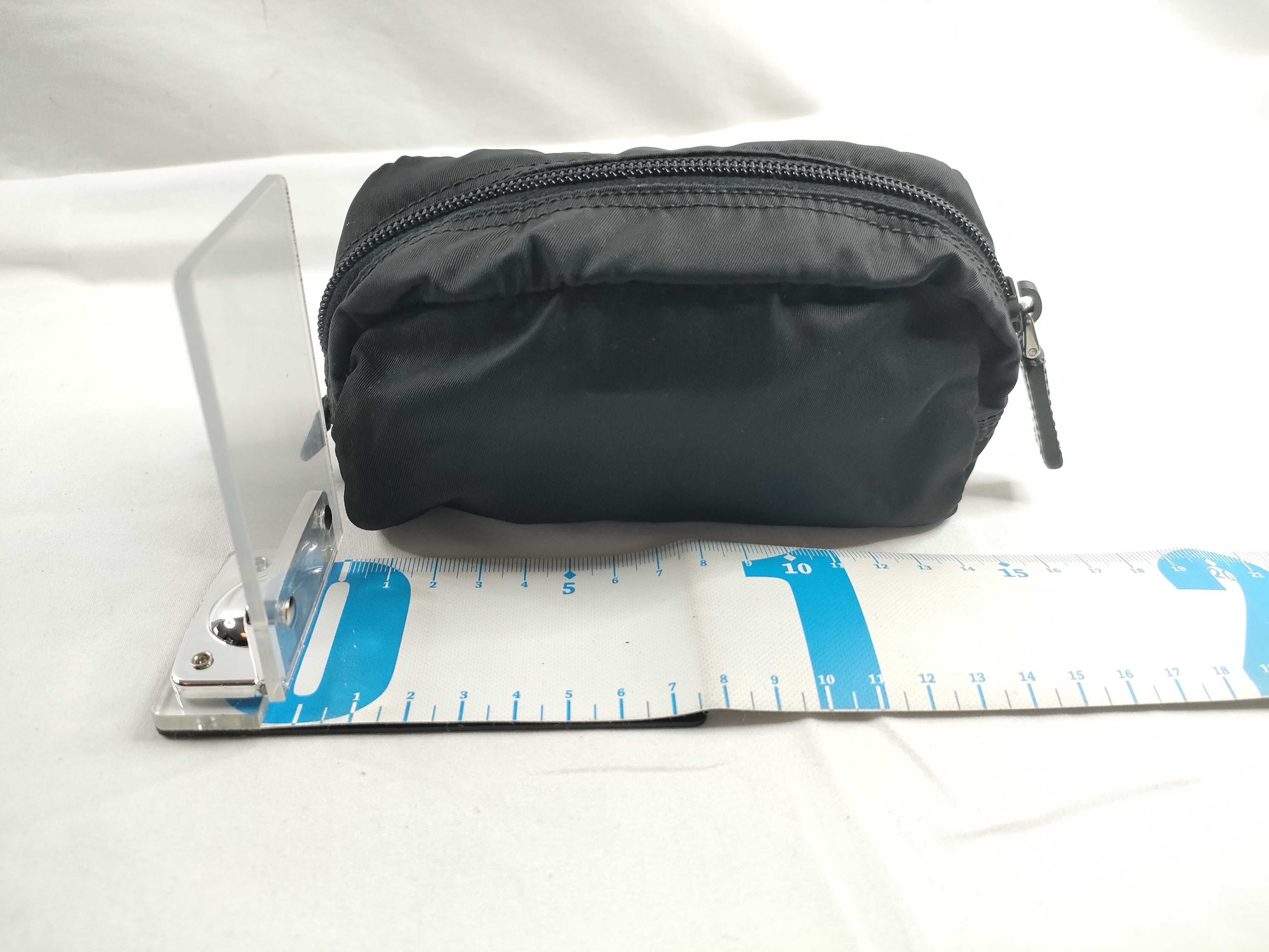 Nylon Prada Triangle Logo Nylon Pouch — view 2