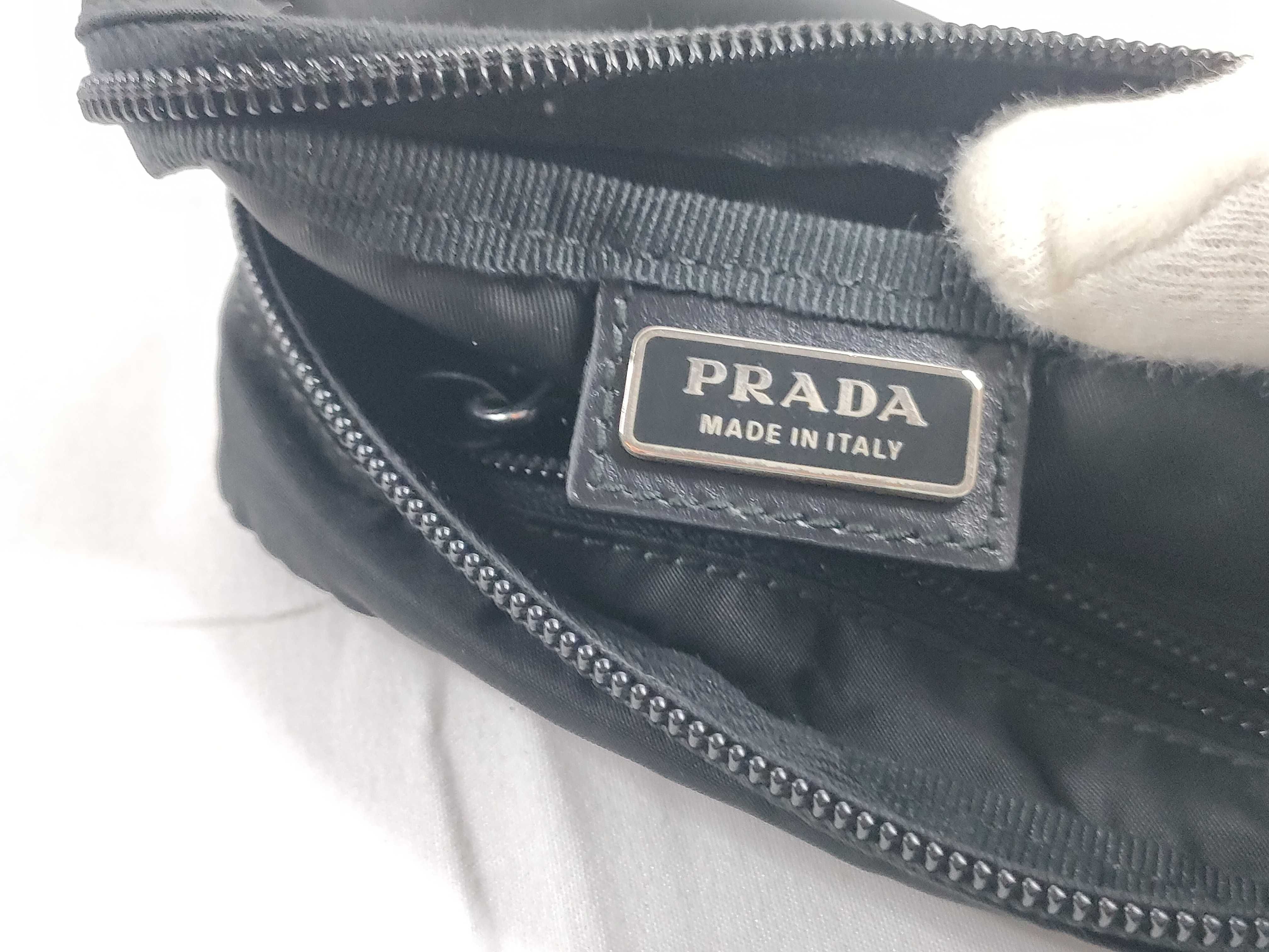 Nylon Prada Triangle Logo Nylon Pouch — view 10