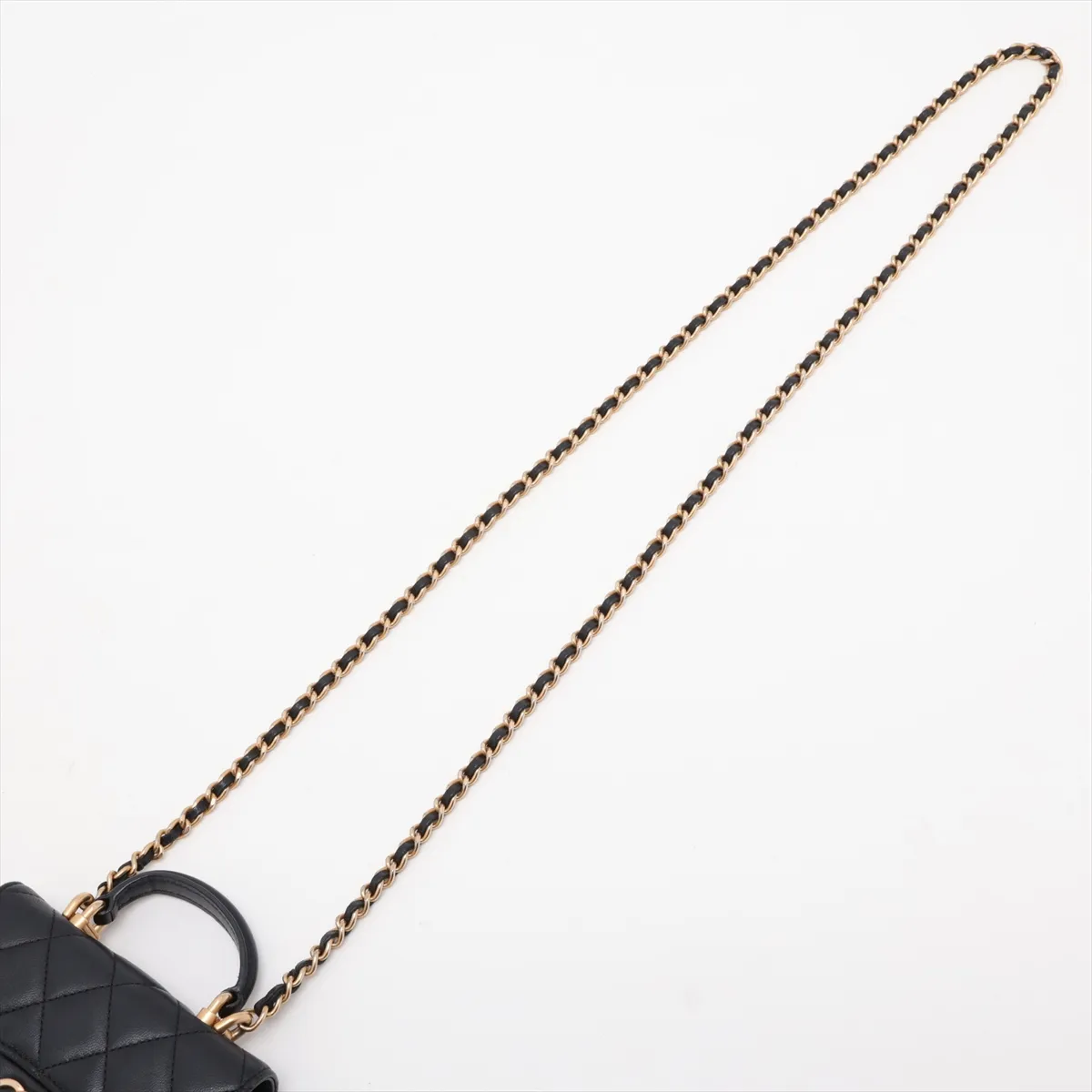 Mini Matelassé Lambskin 2-Way Shoulder Bag, Black with Gold Hardware, 30273901 (Serial Number in the 30s) — view 5