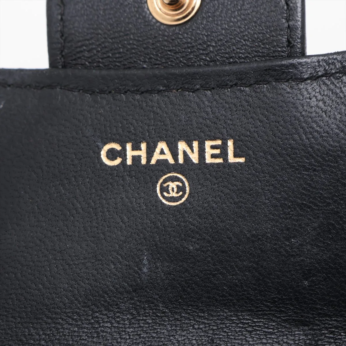 Mini Matelassé Lambskin 2-Way Shoulder Bag, Black with Gold Hardware, 30273901 (Serial Number in the 30s) — view 9