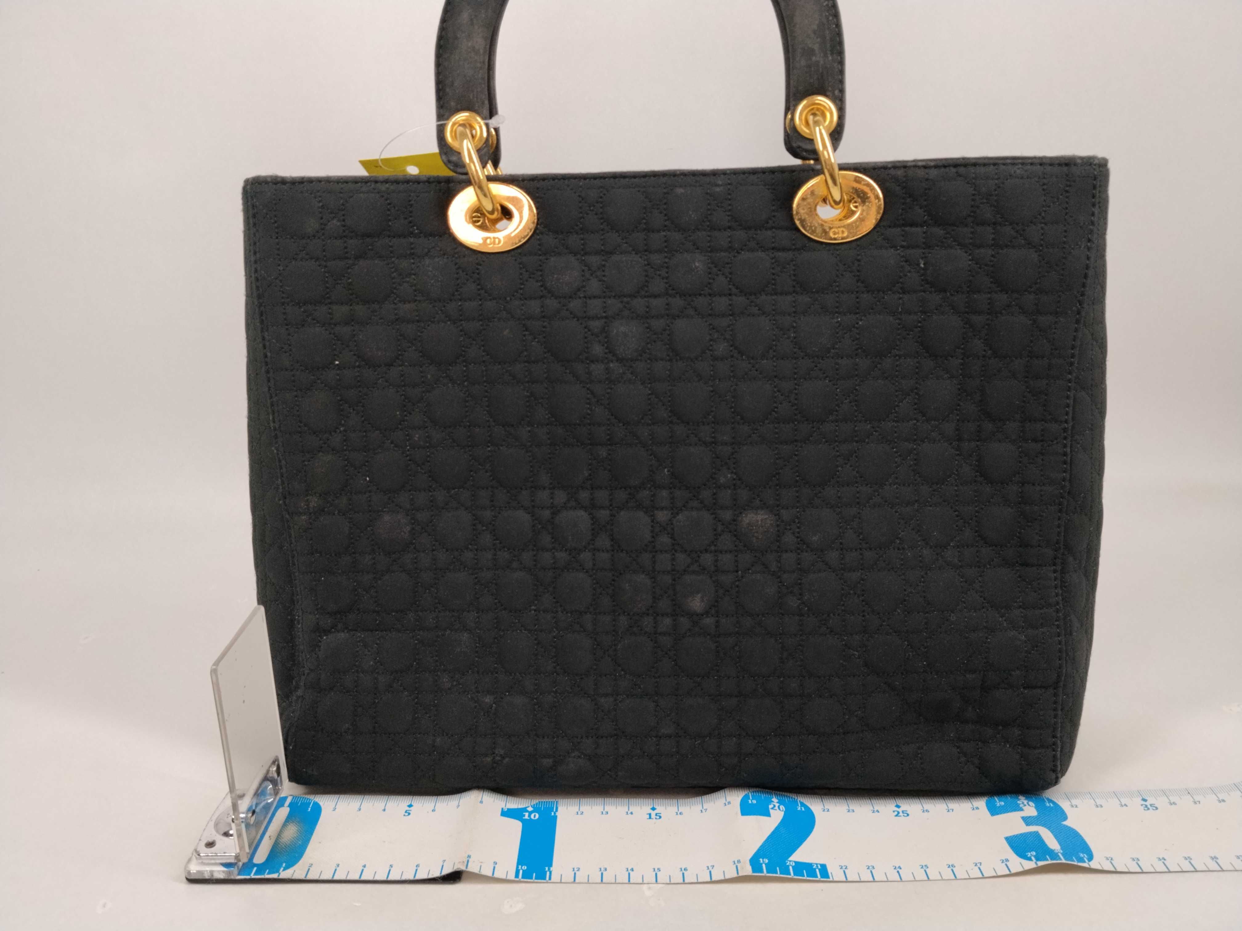 Lady Dior Nylon Handbag with Gold Hardware — view 2