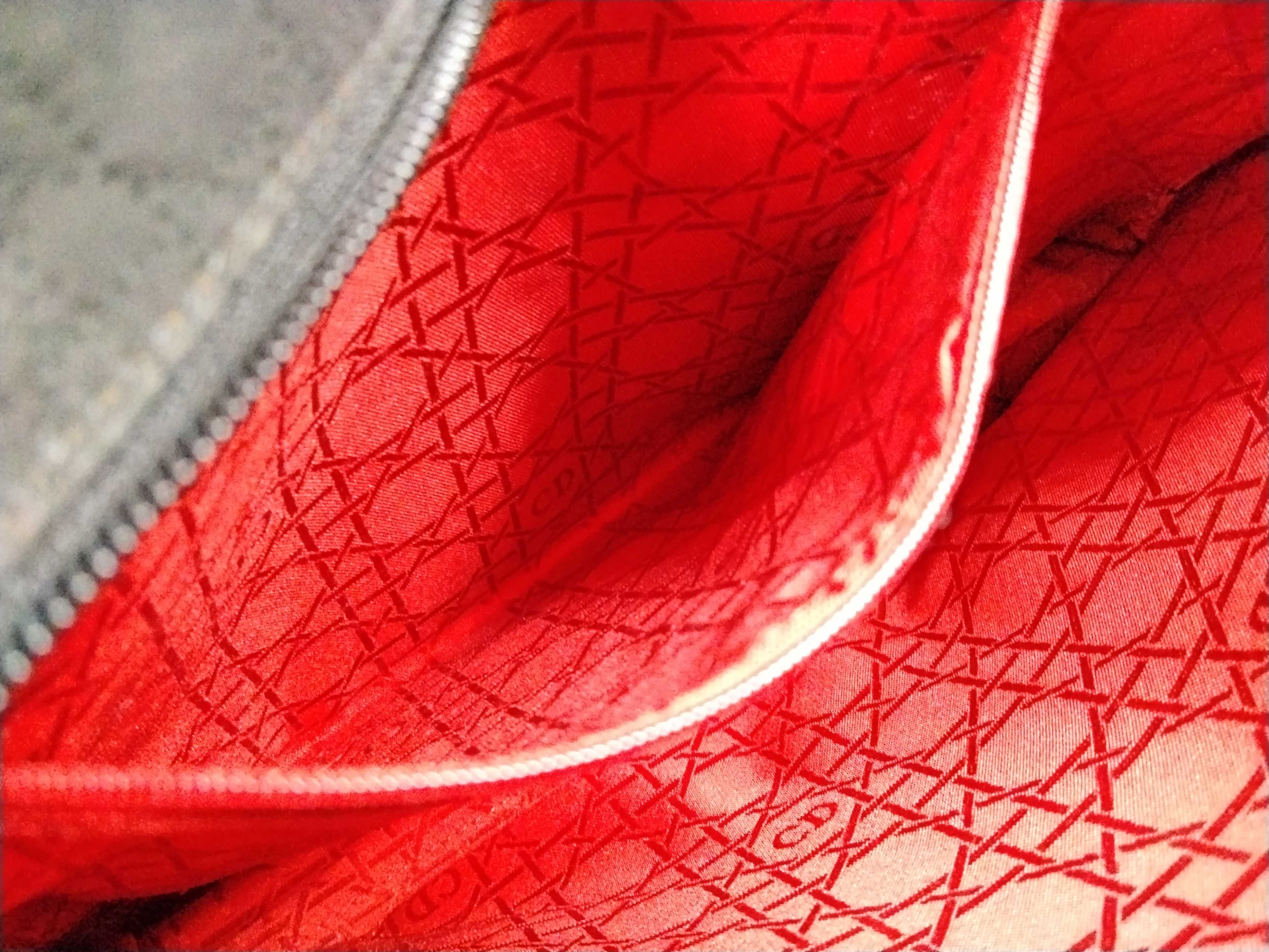 Lady Dior Nylon Handbag with Gold Hardware — view 12