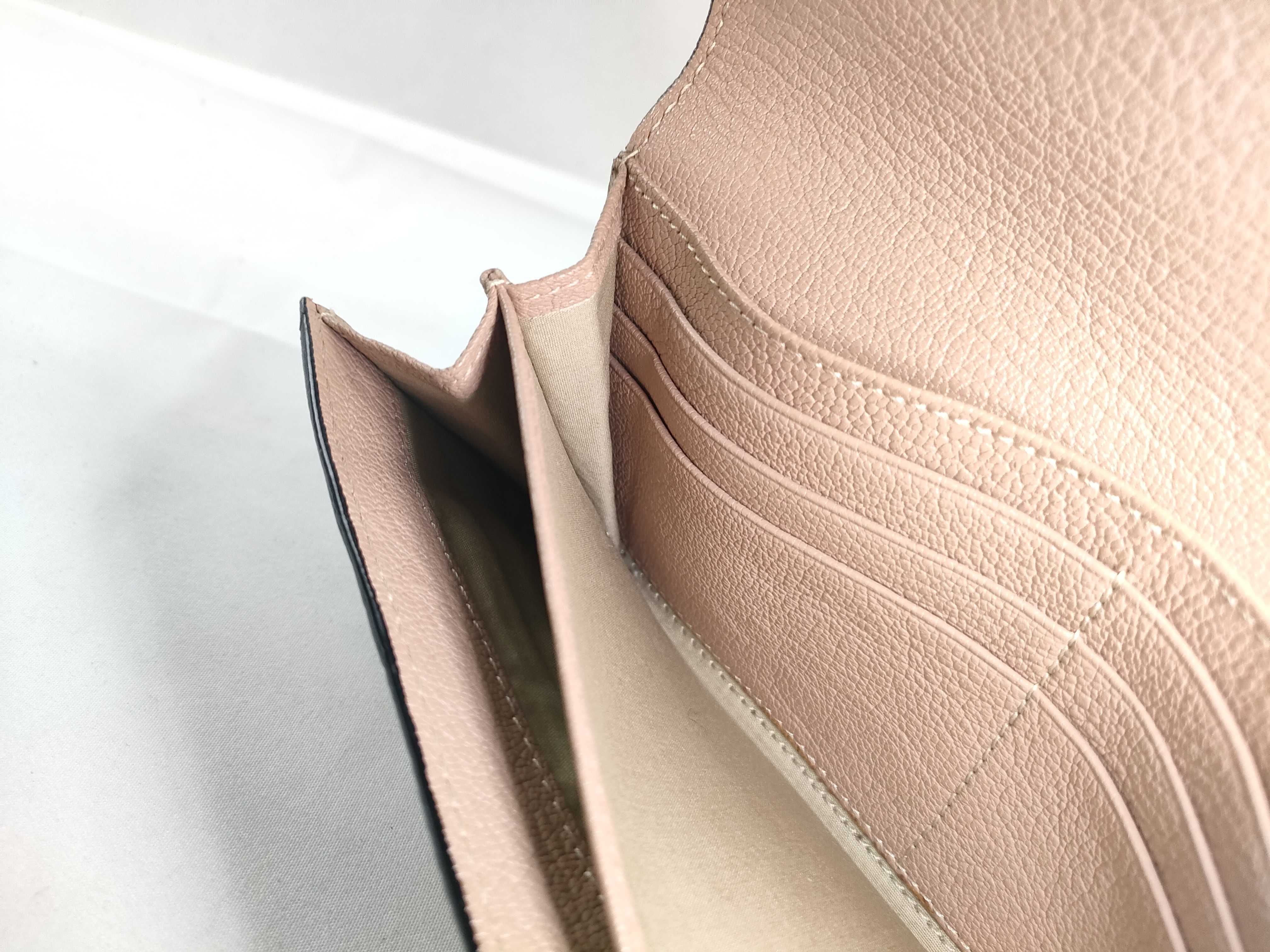 leather turn-lock long wallet — view 11