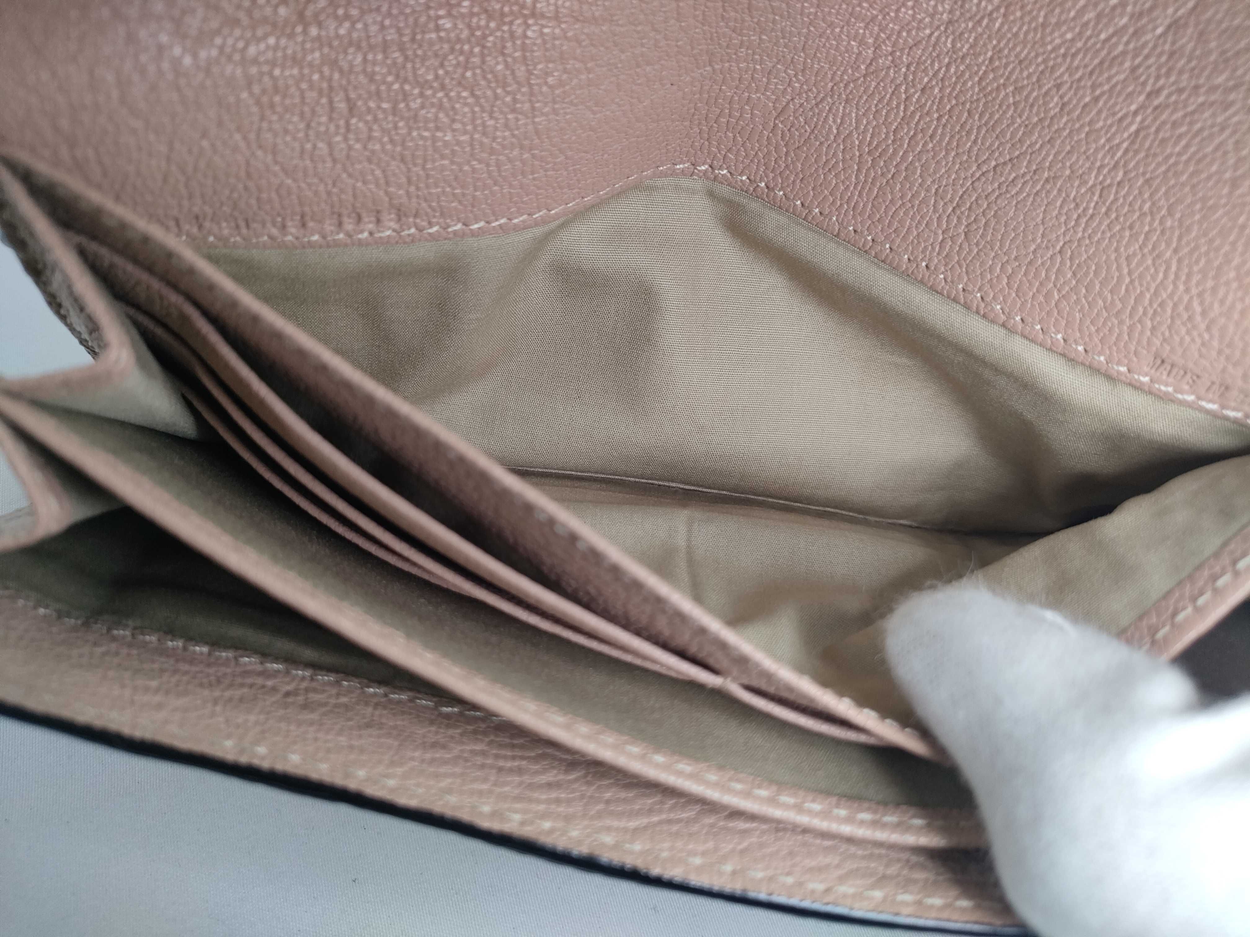 leather turn-lock long wallet — view 13