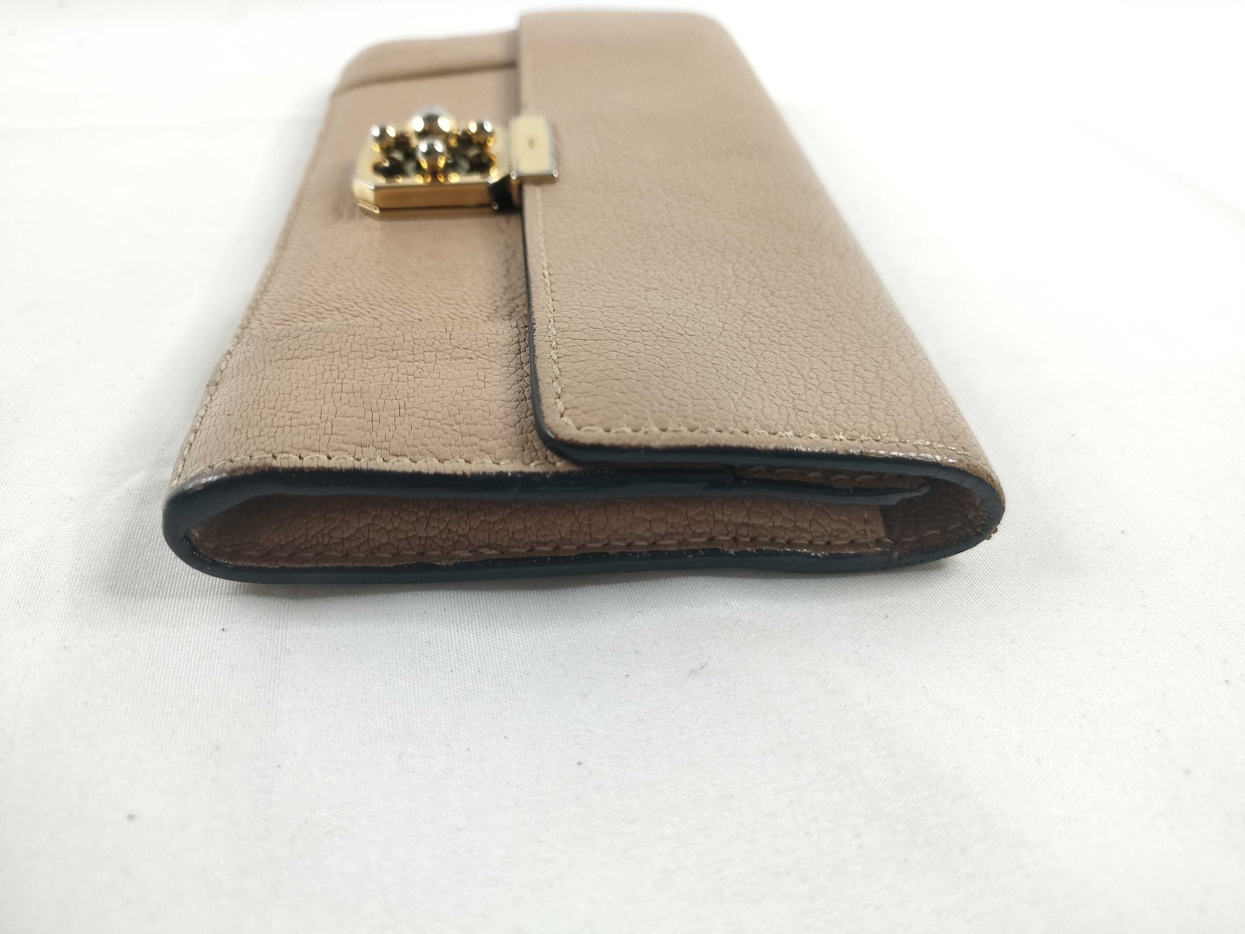 leather turn-lock long wallet — view 7