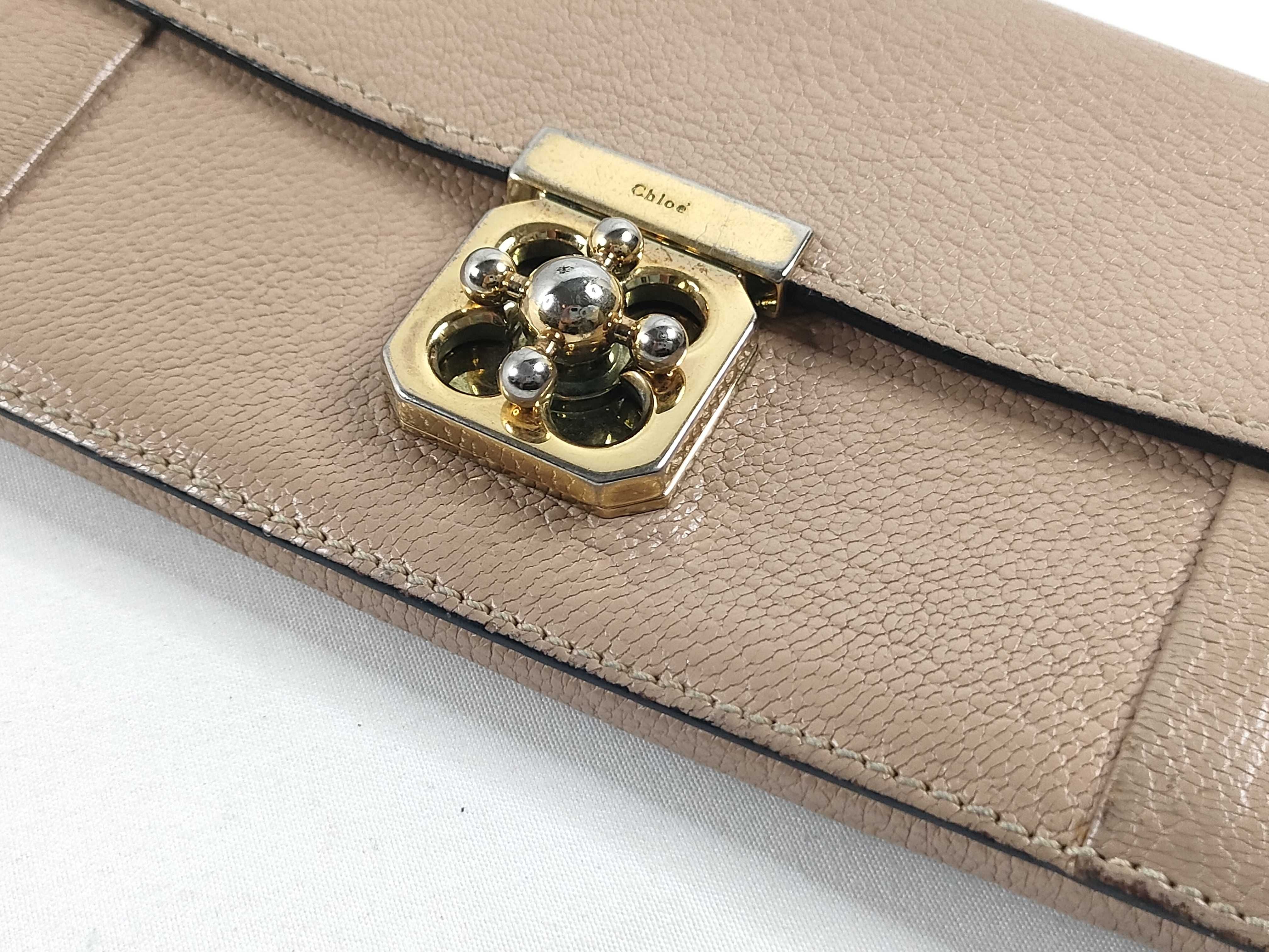 leather turn-lock long wallet — view 8