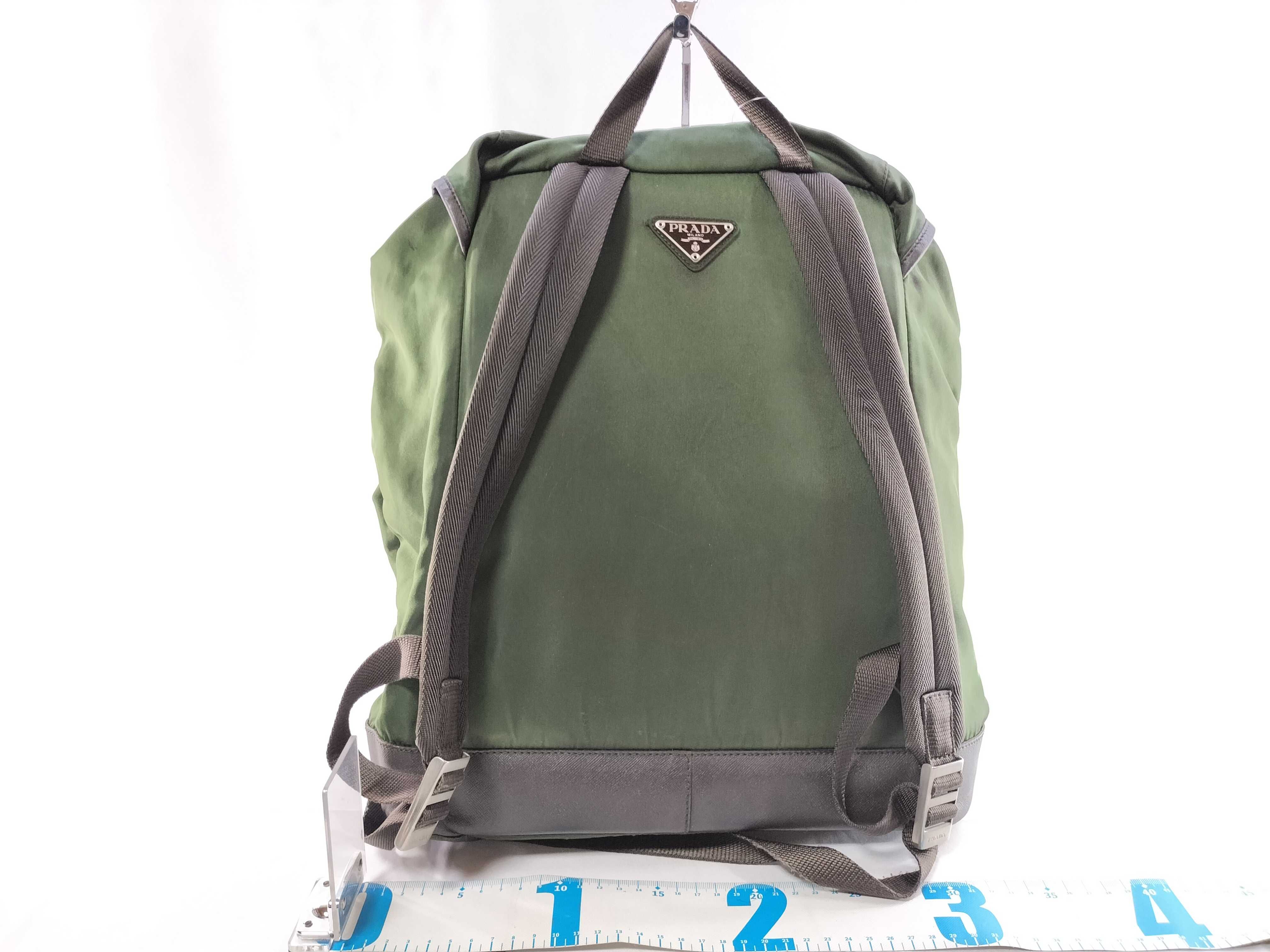 Nylon Backpack, Khaki — view 2
