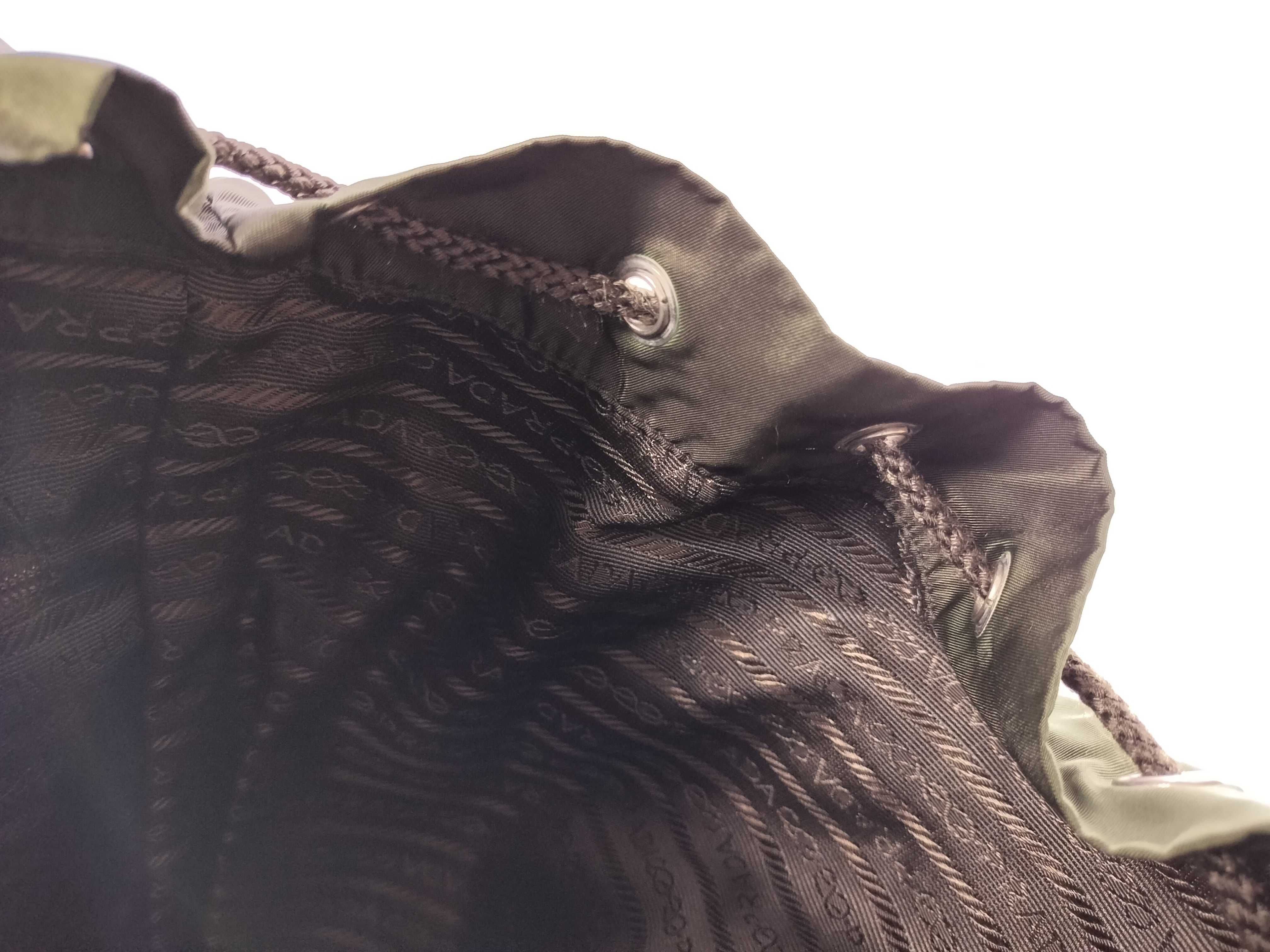 Nylon Backpack, Khaki — view 9
