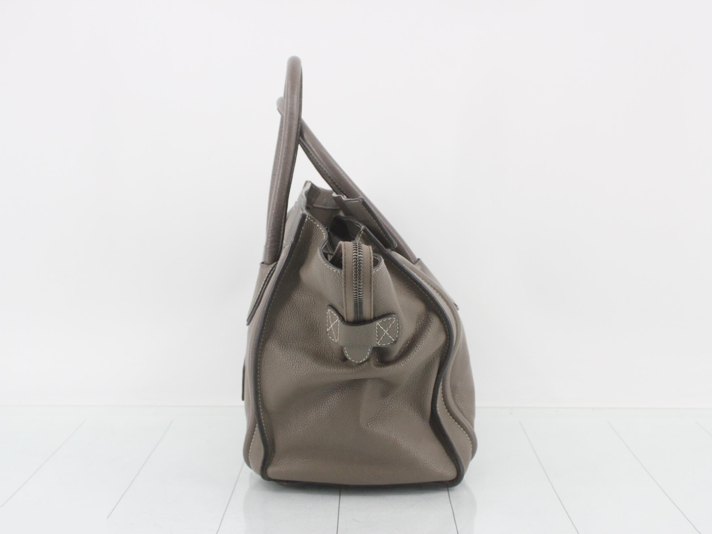 Luggage Mini Shopper Leather Tote Bag — view 3