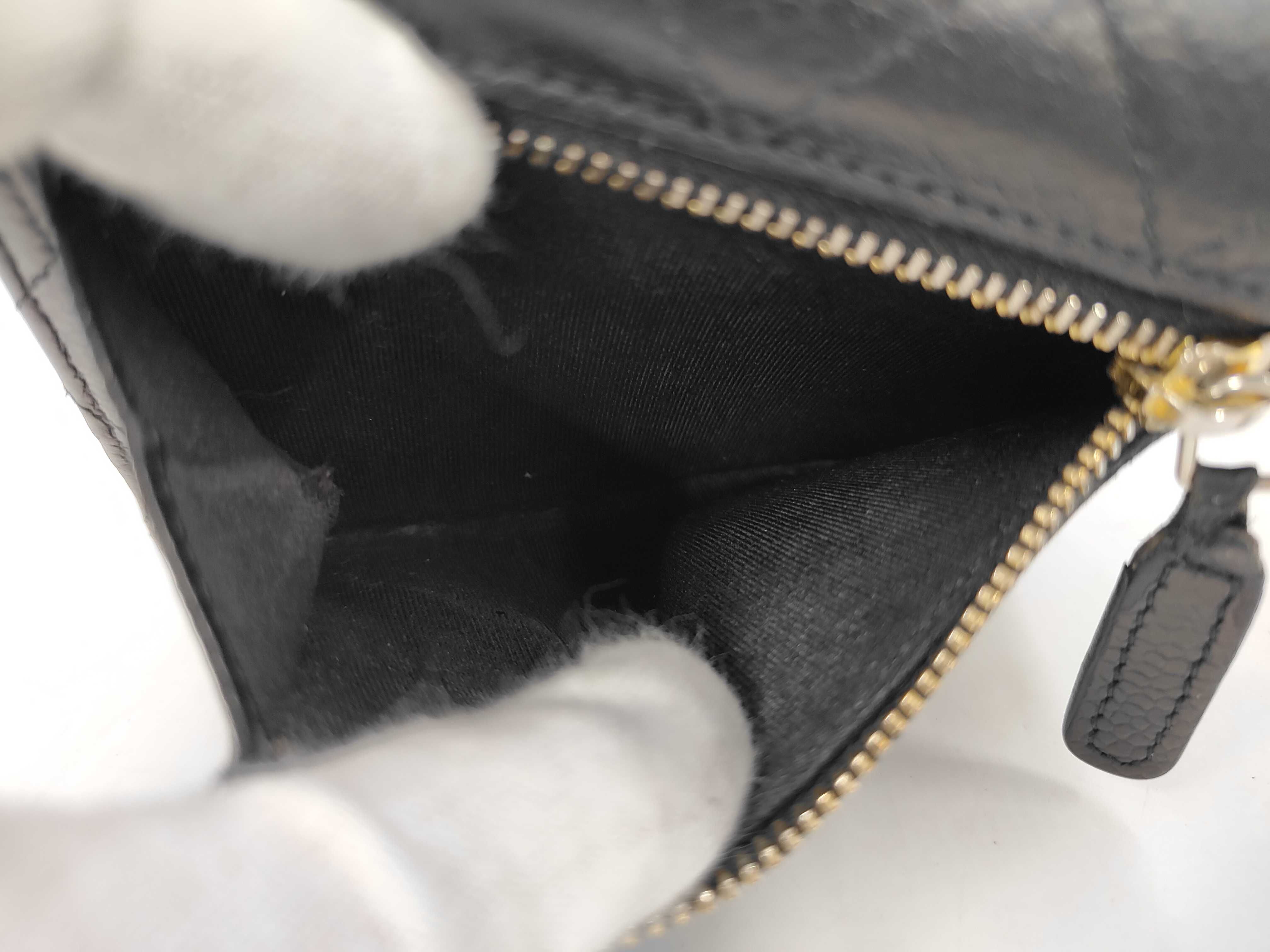 Black Caviar Leather Matelassé Wallet (Serial Number 27) — view 7