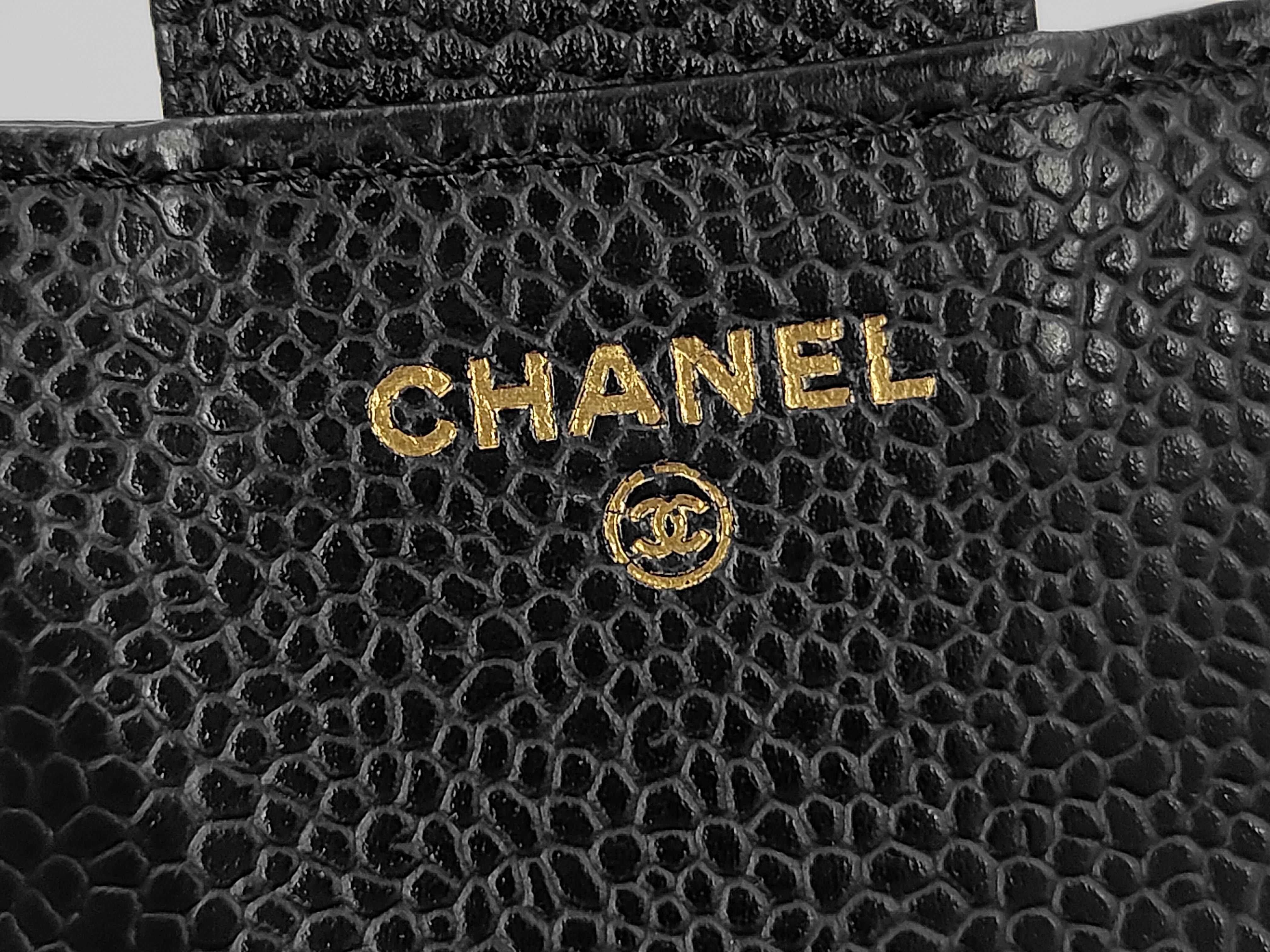 Black Caviar Leather Matelassé Wallet (Serial Number 27) — view 8