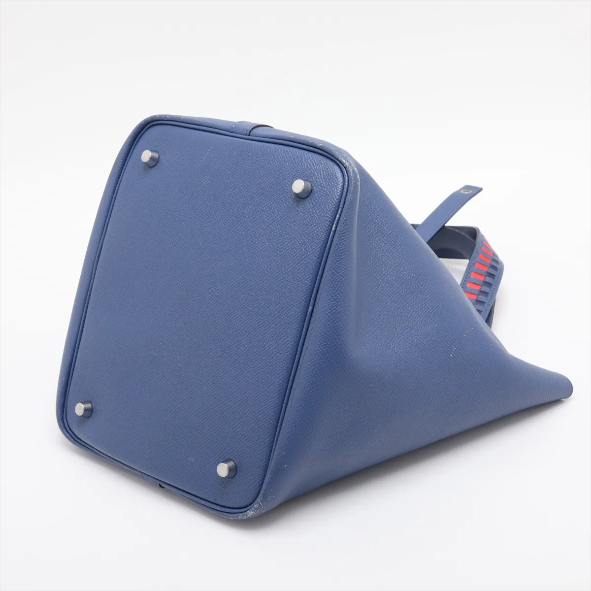 Picotin Lock 22 MM Tressage Veau Epsom Blue Brighton x Blue Saphir x Capucines Silver Hardware C: 2018 — view 3