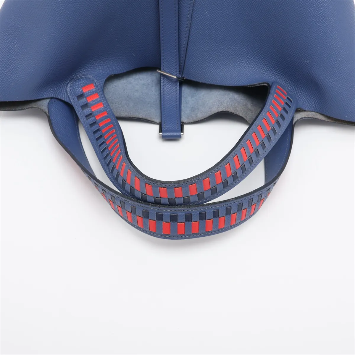 Picotin Lock 22 MM Tressage Veau Epsom Blue Brighton x Blue Saphir x Capucines Silver Hardware C: 2018 — view 5