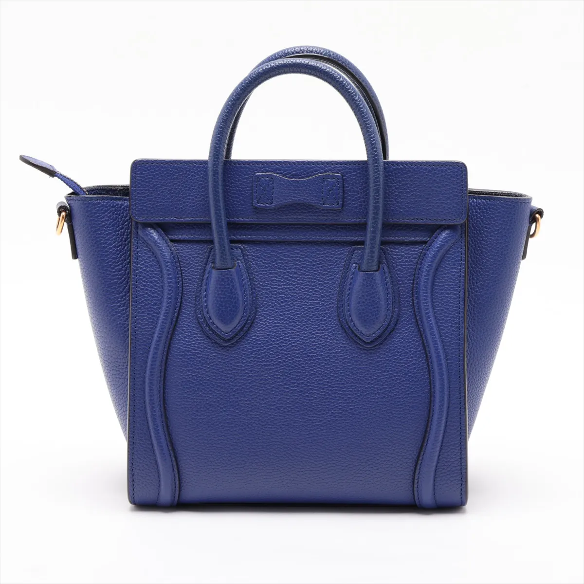 Luggage Nano Shopper Leather 2-Way Handbag, Blue — view 2