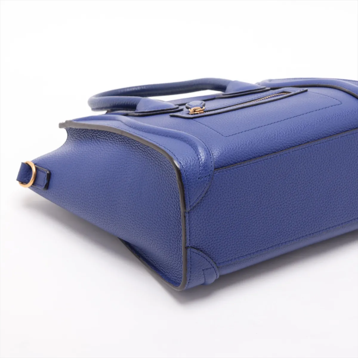 Luggage Nano Shopper Leather 2-Way Handbag, Blue — view 4