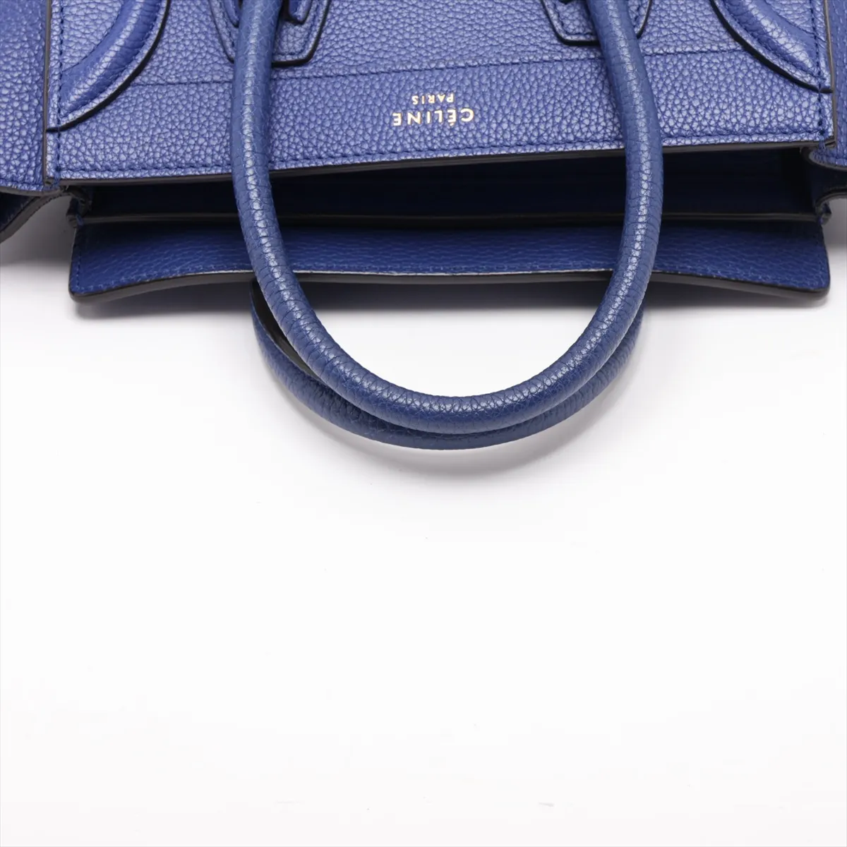 Luggage Nano Shopper Leather 2-Way Handbag, Blue — view 5
