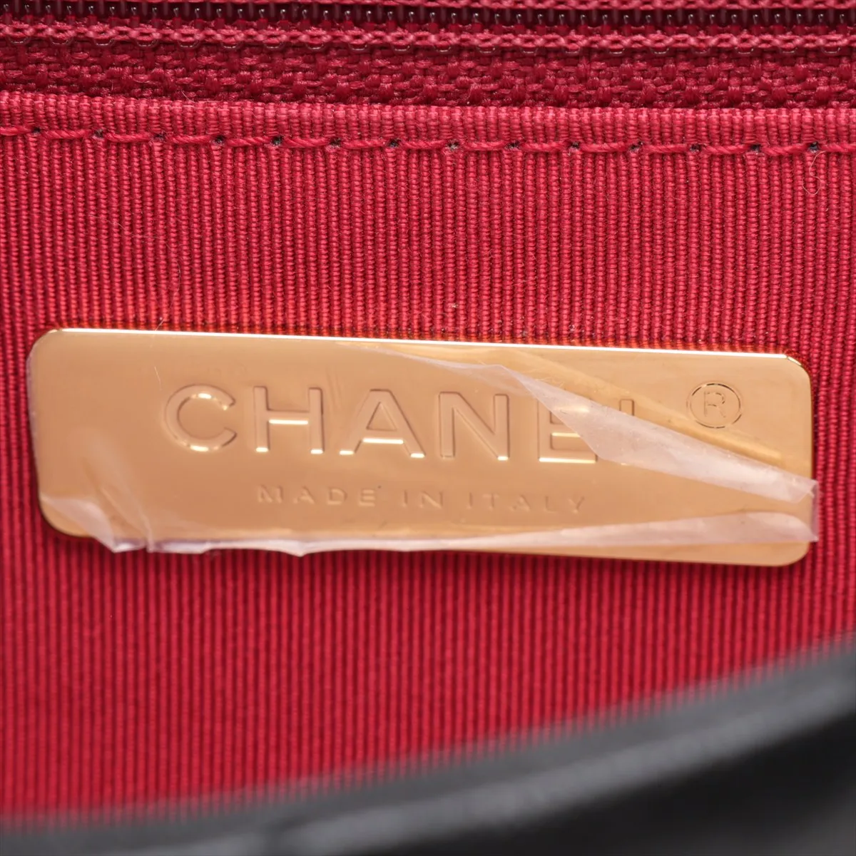 19 Lambskin Chain Shoulder Bag, Black with Gold and Silver Hardware, 28924758, Serial Number 28, AS1160 — view 9