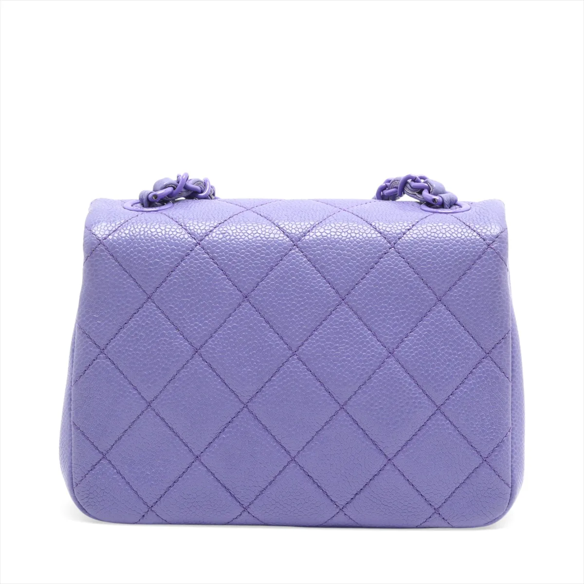 Mini Matelasse Caviar Skin Single Flap Single Chain Bag Purple Silver Hardware 29869265 29th Series — view 2