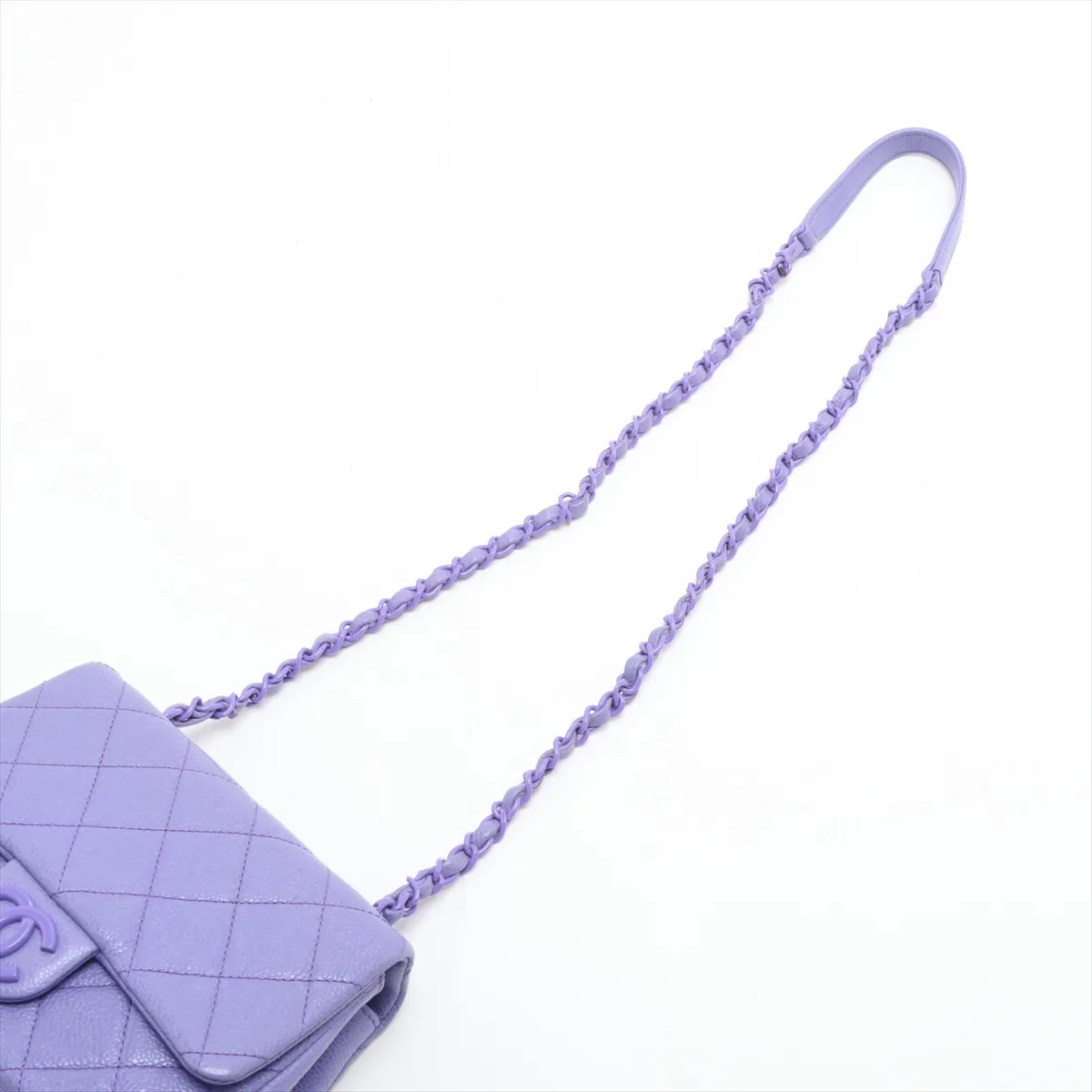 Mini Matelasse Caviar Skin Single Flap Single Chain Bag Purple Silver Hardware 29869265 29th Series — view 5