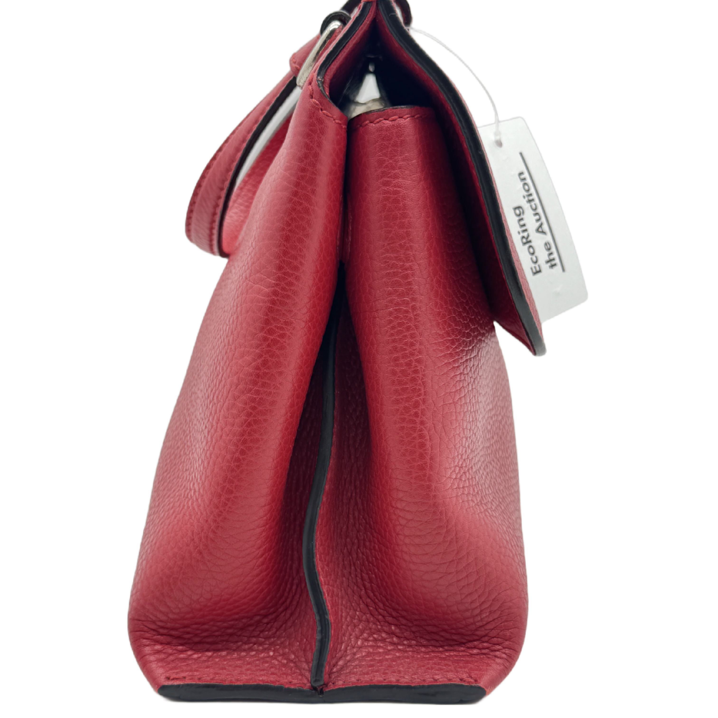 Bamboo Daily Leather 2-Way Handbag/Shoulder Bag, Red Bamboo Shoulder Bag — view 4