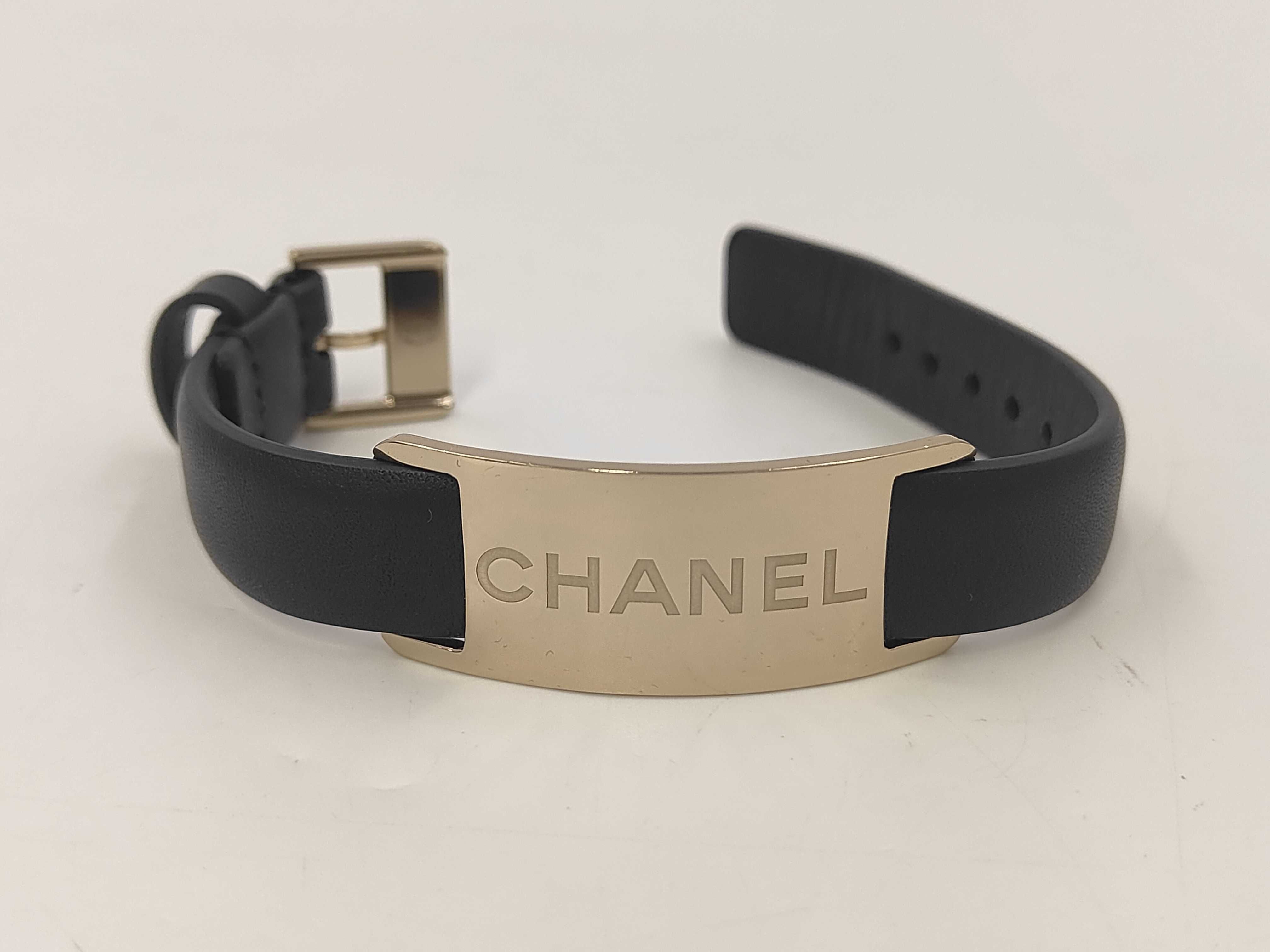 Bracelet/Bangle - Black with Silver Hardware, Lambskin, B19P