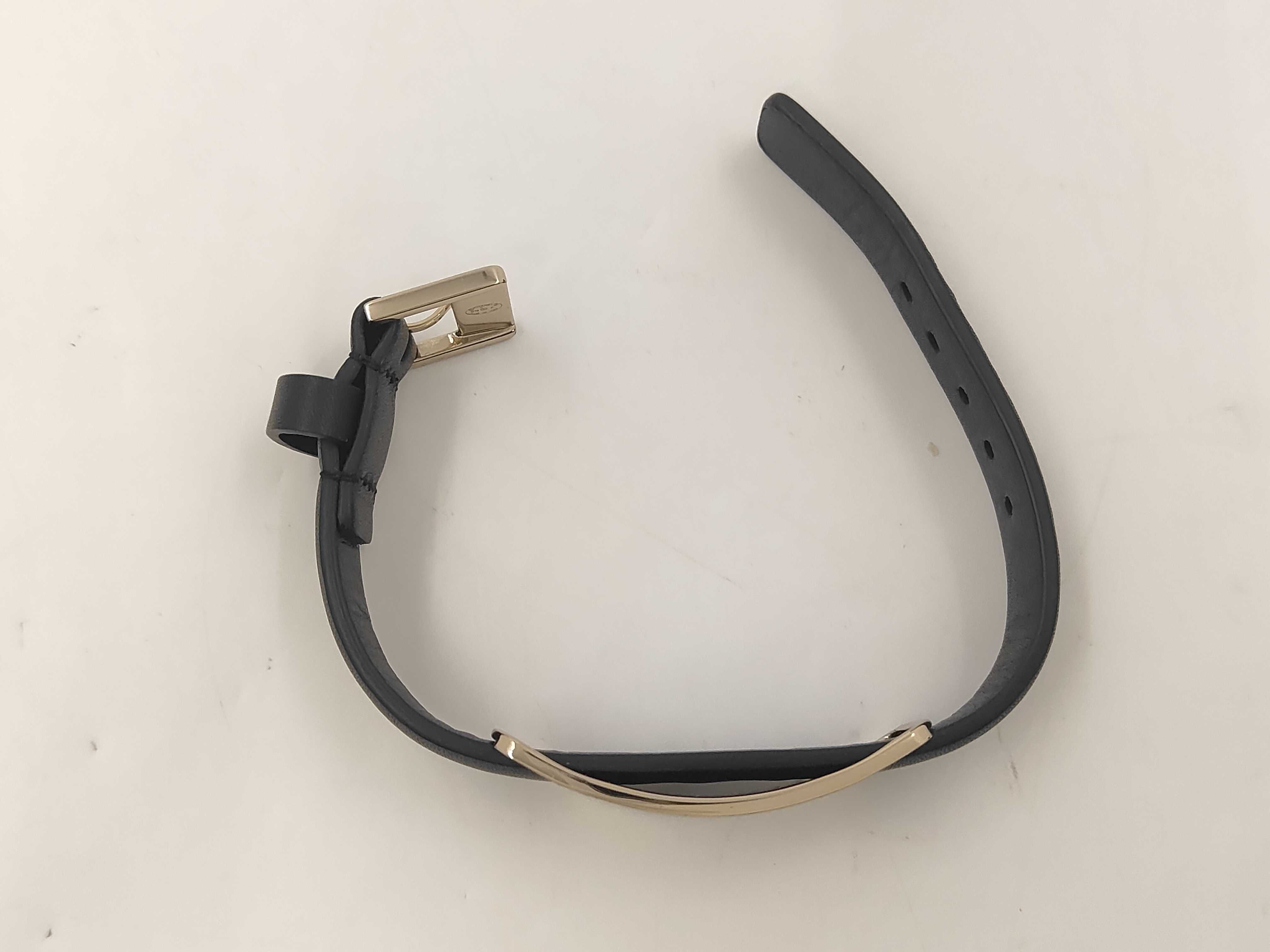 Bracelet/Bangle - Black with Silver Hardware, Lambskin, B19P — view 2