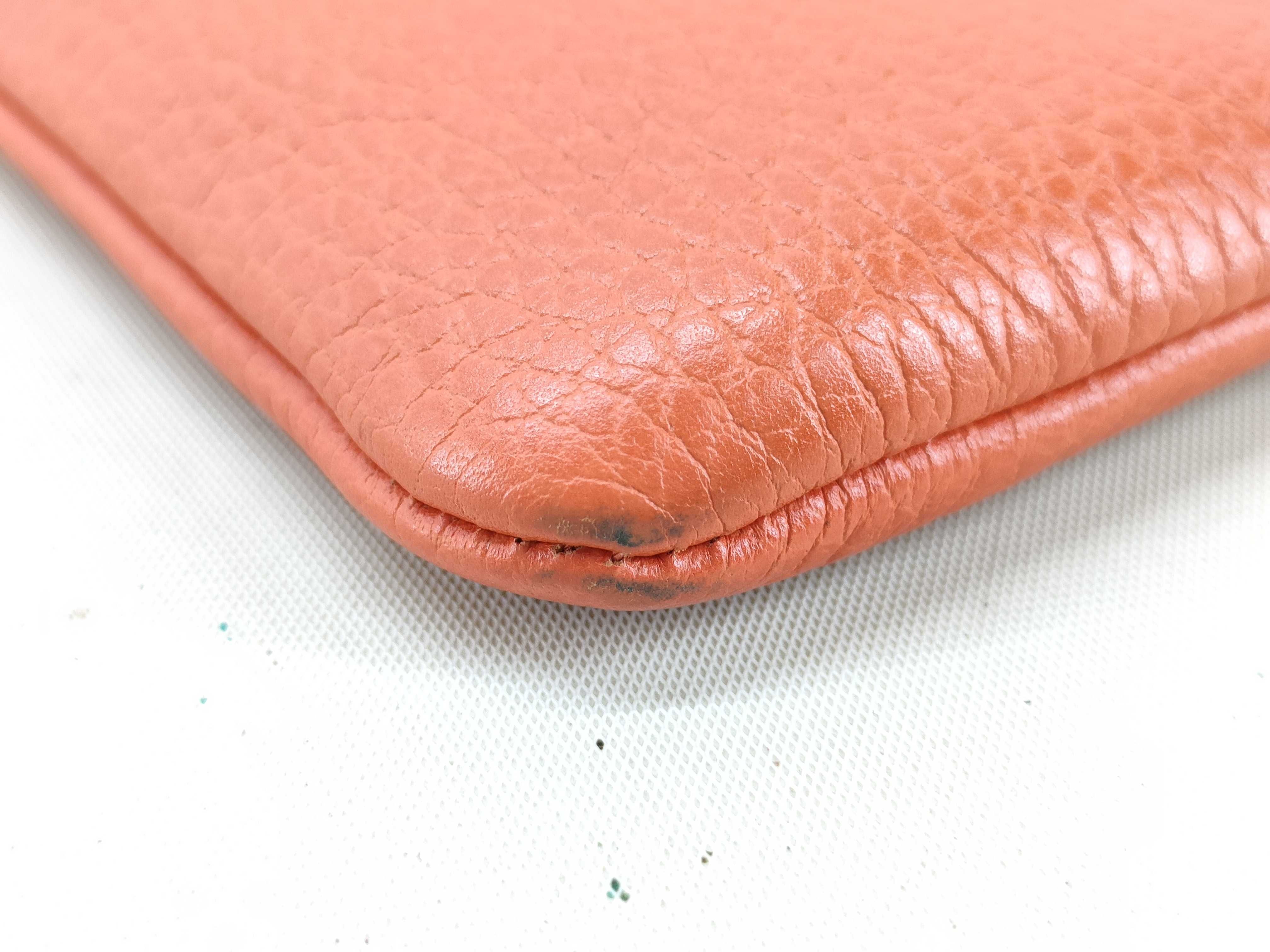 Bamboo Clutch Bag, Orange Leather, 449653 Clutch Bag — view 4