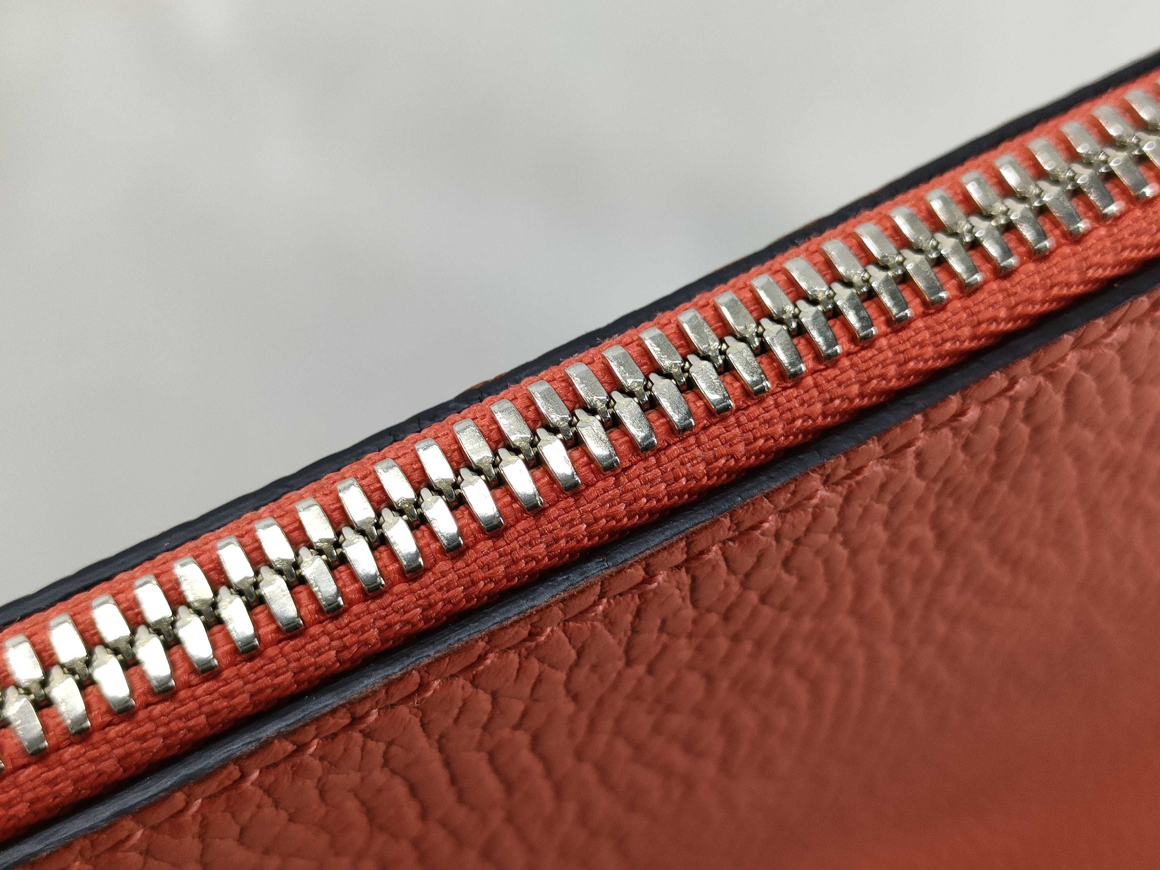 Bamboo Clutch Bag, Orange Leather, 449653 Clutch Bag — view 5