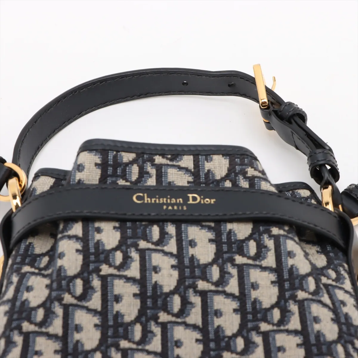 Oblique Cedior Small Canvas x Leather 2WAY Handbag Navy — view 6