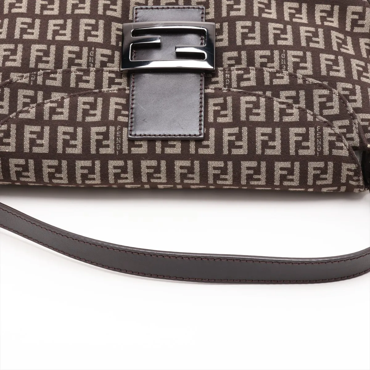 Zucchino 8BR003 Canvas x Leather Shoulder Bag Brown — view 5