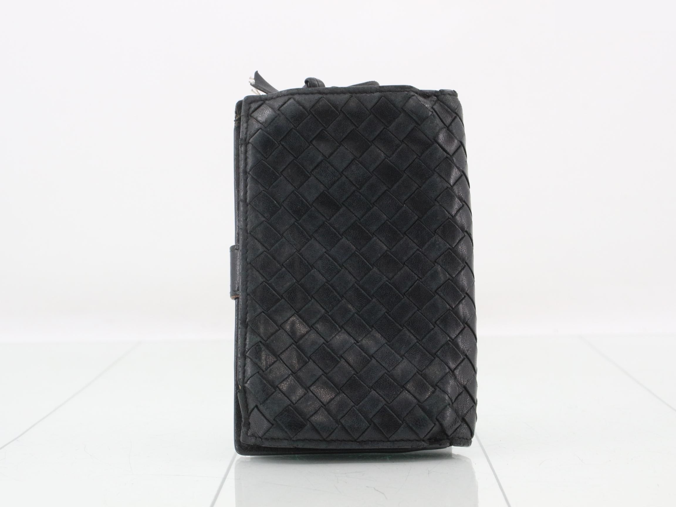 Intrecciato (bag) and wallet, black — view 2