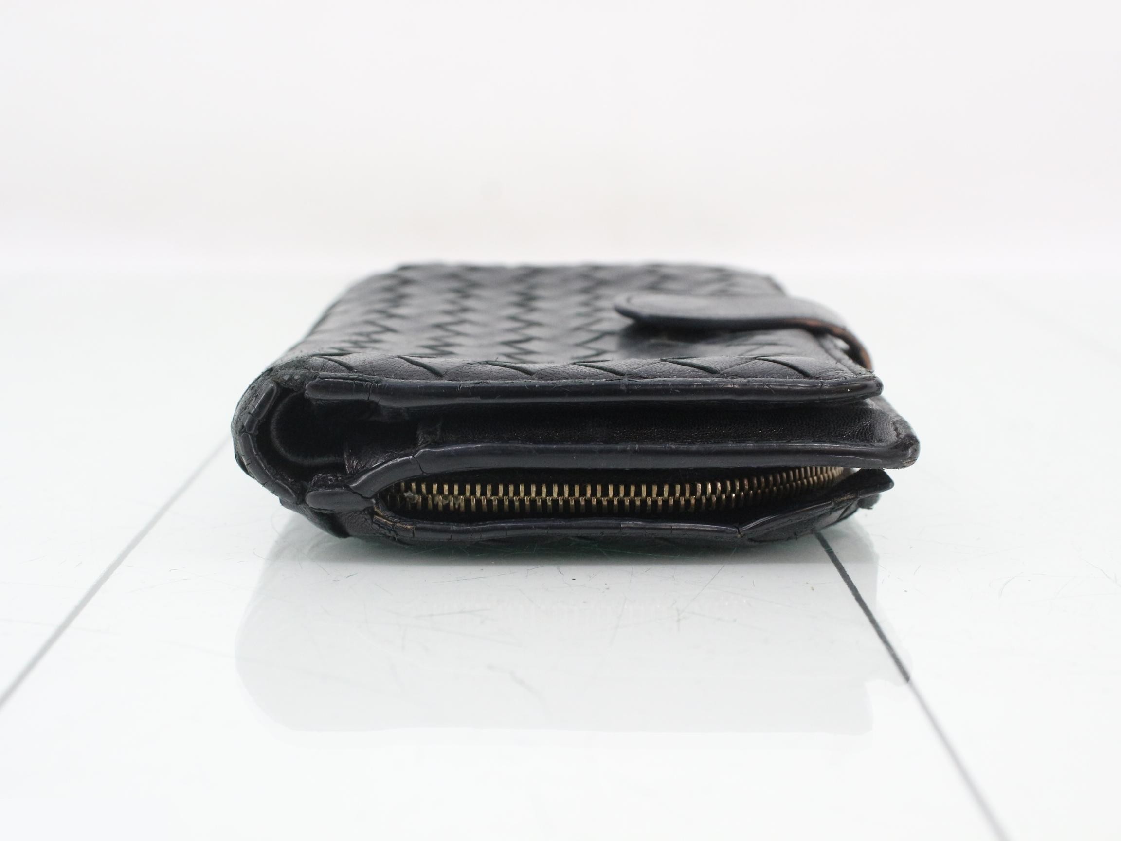 Intrecciato (bag) and wallet, black — view 3