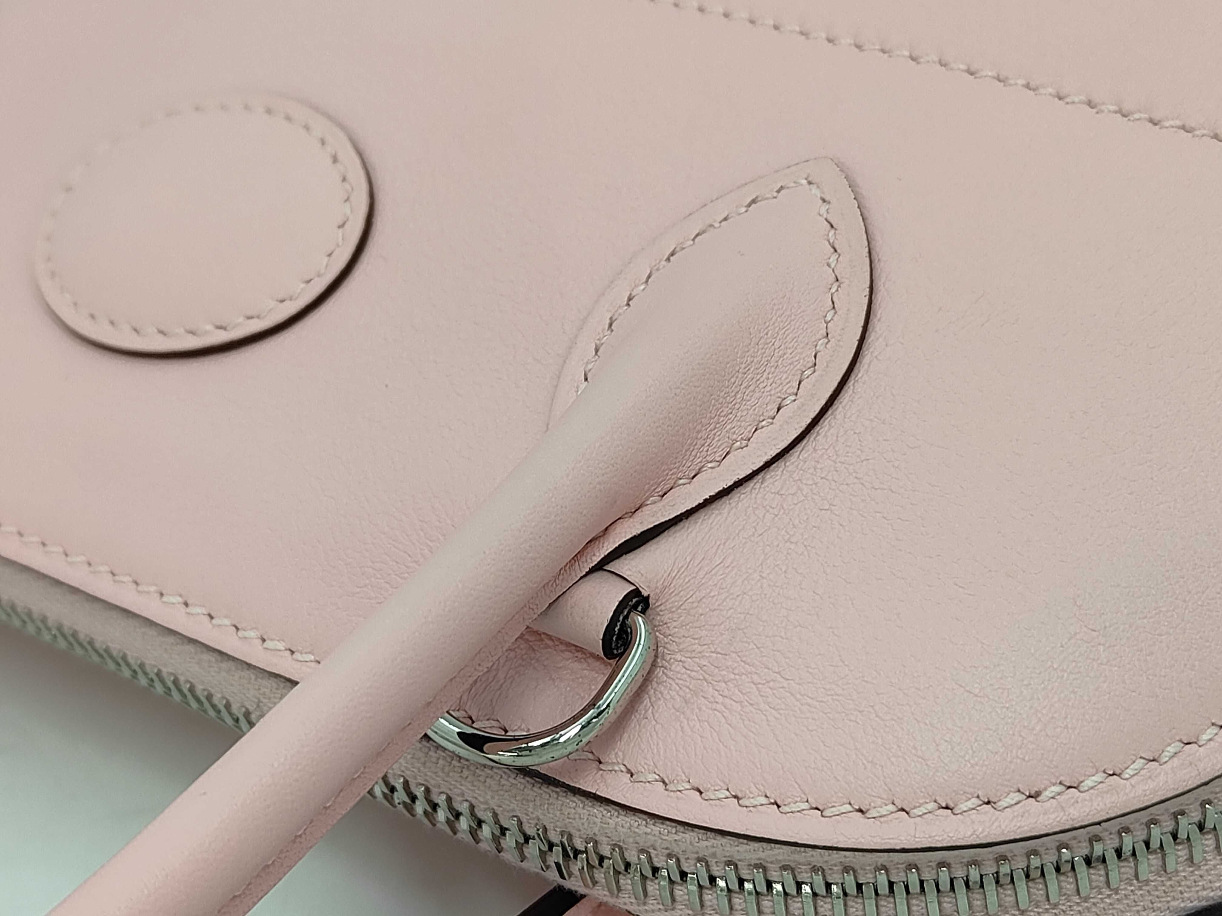 Bolide 27 Rose Sakura Swift Silver Hardware X Stamp Handbag — view 5