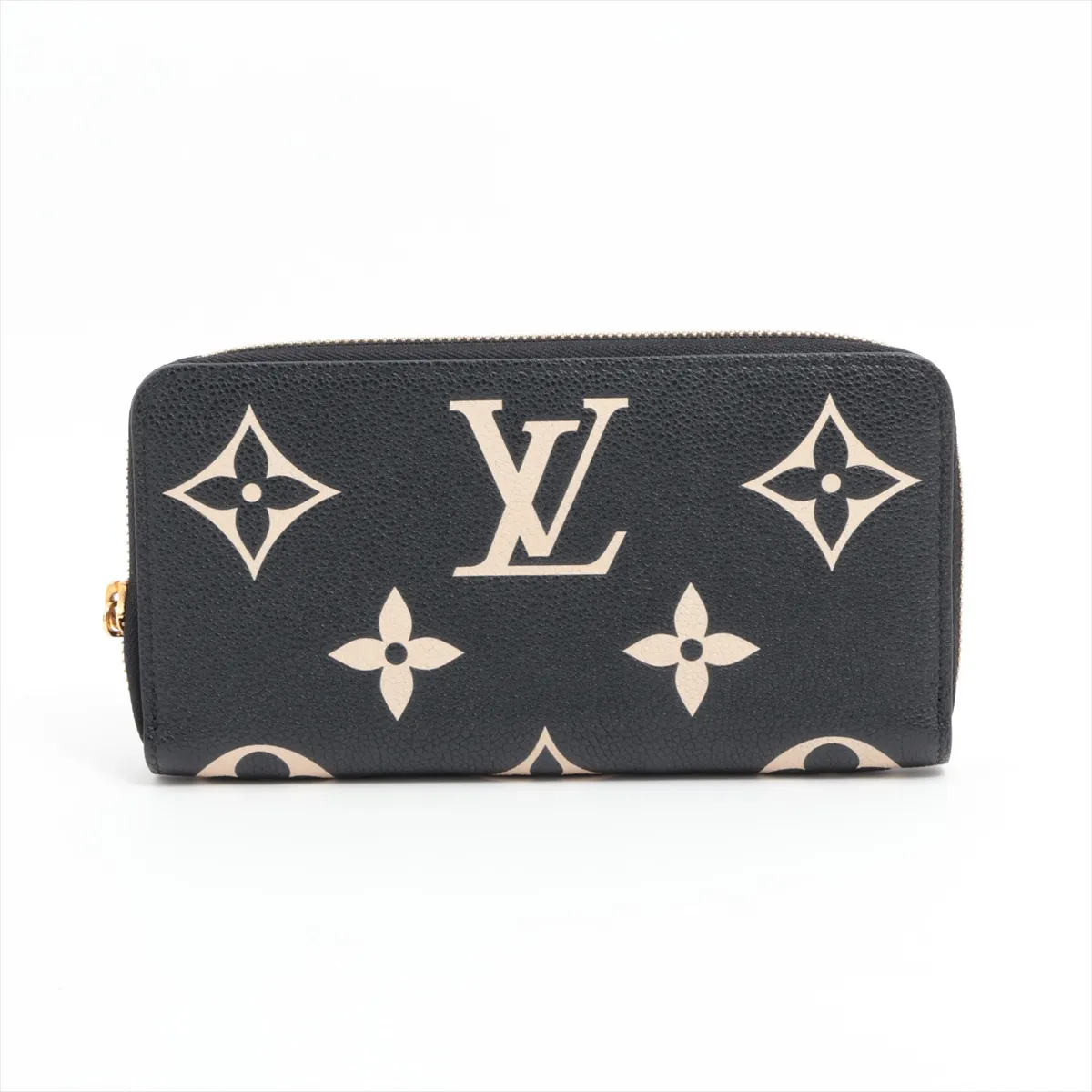 Bicolor Monogram Empreinte Zippy Wallet M80481 Noir x Crème Round Zip Wallet RFID Reactive — view 2