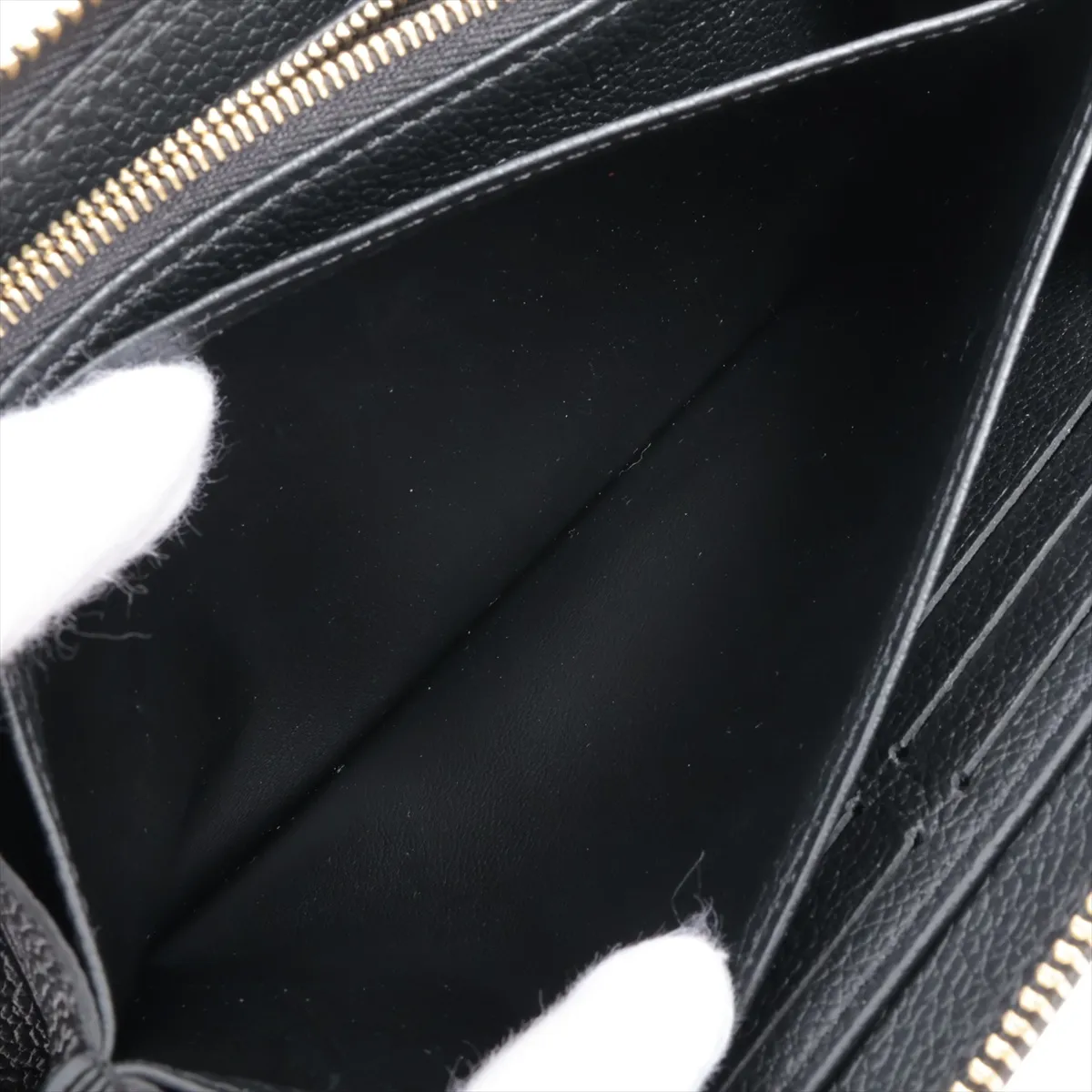 Bicolor Monogram Empreinte Zippy Wallet M80481 Noir x Crème Round Zip Wallet RFID Reactive — view 8