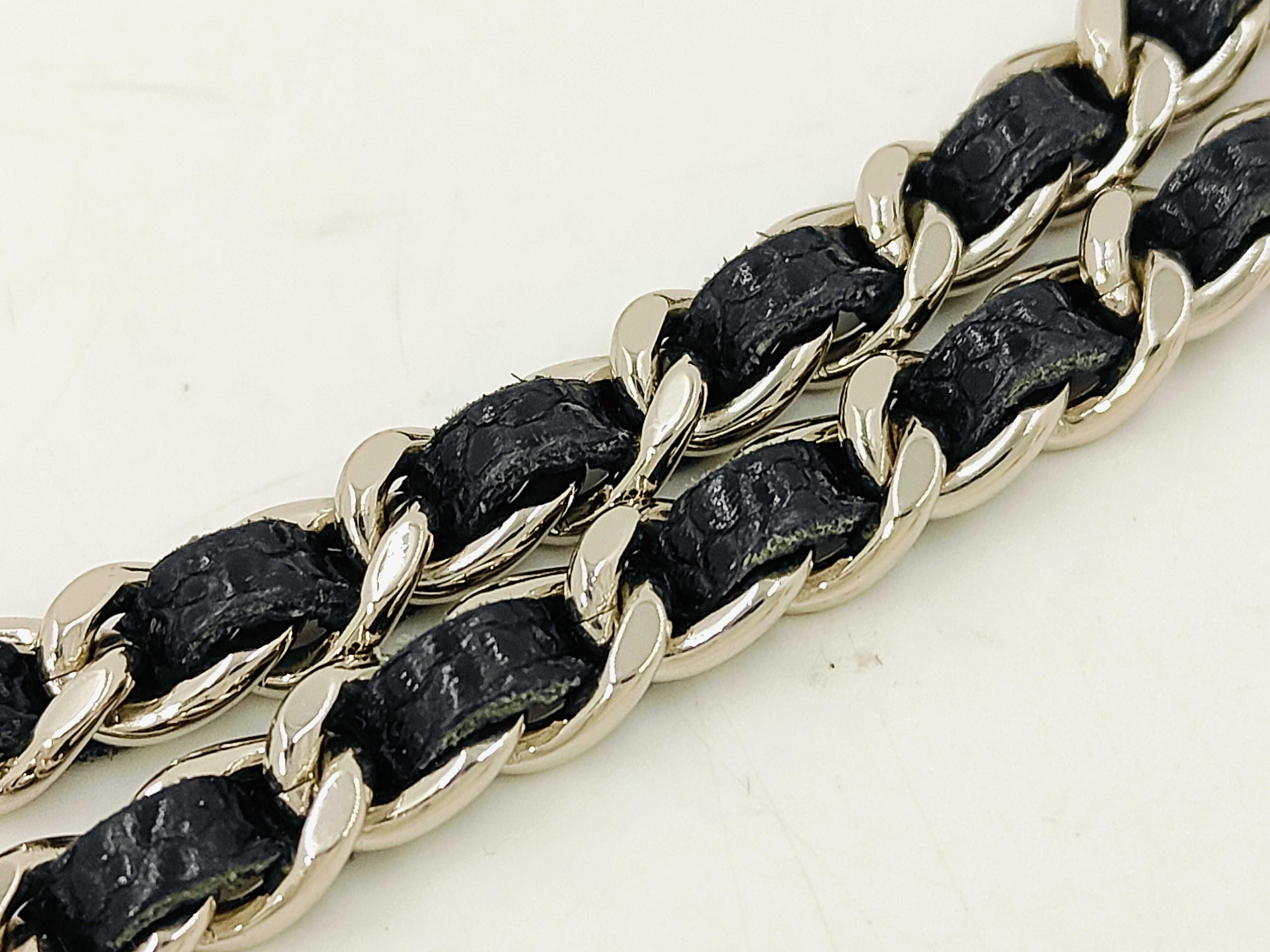 Chain Wallet, Caviar Leather, Black, No. 21, Shoulder Bag — view 4