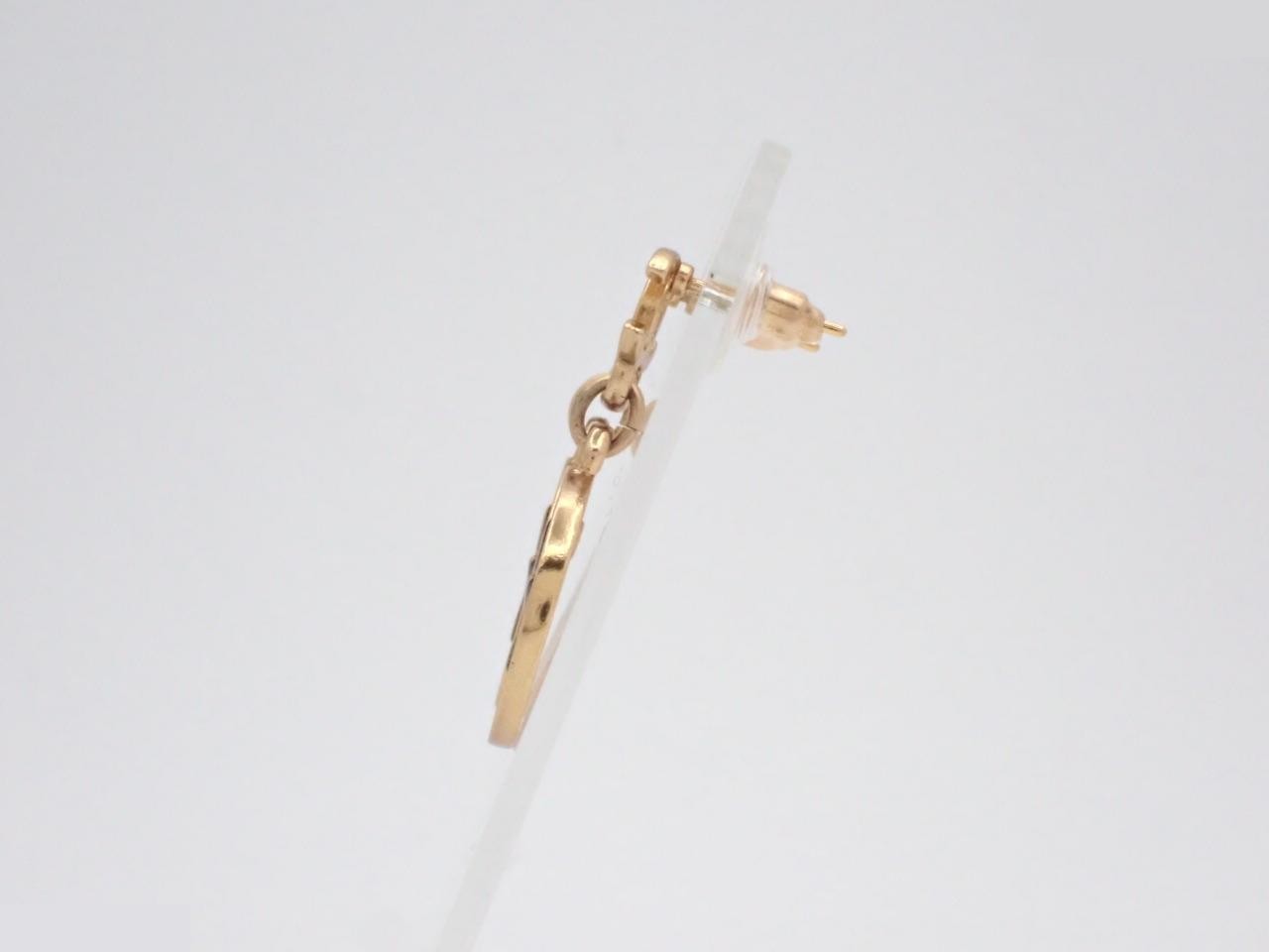 Coco Mark Gold Earrings 01P — view 3